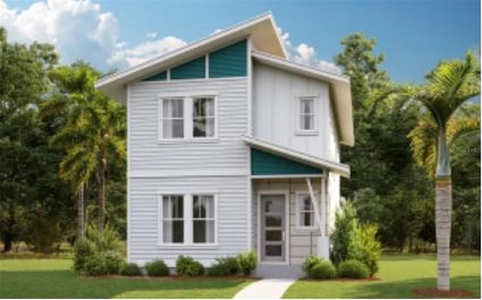 One or more photo(s) has been virtually staged. Under Construction. Welcome to the Thatcher Plan by Craft Homes, an impressive two-story residence designed to elevate your living experience. This thoughtfully crafted floor plan features three bedrooms and two and a half bathrooms, providing ample space for comfortable living. The first floor is highlighted by a master suite, offering a private retreat complete with an en-suite bathroom for ultimate convenience. The oversized two-car garage ensures plenty of storage space and secure parking. A courtyard welcomes you into this beautiful home, creating a charming and inviting atmosphere. The open layout seamlessly connects the spacious living room, dining area, and well-appointed kitchen. The lanai extends your living space and provides a perfect setting for outdoor relaxation and gatherings. The Thatcher Plan combines functionality and style, offering the ideal balance between modern amenities and timeless elegance.