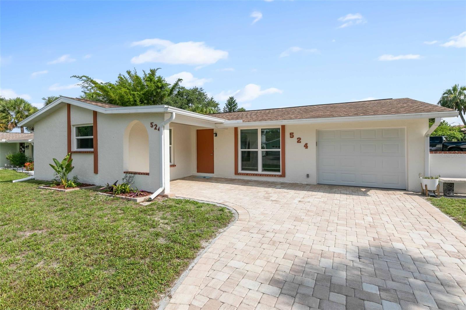 The residence is located in the quiet community of Casas Bonitas ( means Beautiful or Pretty Home) west of the trail. A wonderful family friendly community. Centrally located, just minutes to historic downtown Venice, beaches, and Sarasota. Plus shopping, waterfront restaurants', boat ramps, and access to I-75, all within a few miles. Freshly painted ,new 3.5 ton A.C. sept. 2025,newer Whirlpool stainless steel appliances', new hot water heater, and a new roof in June 2024. Hurricane impact windows 2019 . A large Lanai is the perfect space for a private hot tub, or outside living area. Peek a boo views of the intracoastal water way from the front yard. Bring your boat or RV, ample parking on this spacious corner lot. The previous owners had Re-piped main sewer under house
