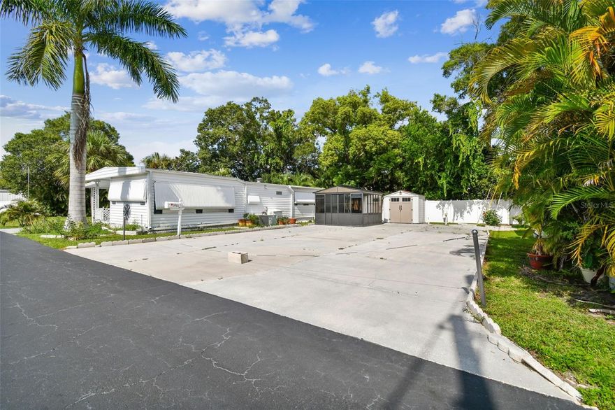 Here's a wonderful opportunity in a well-maintained 55+ Community right in the heart of St. Petersburg. You can bring your new mobile or modular home to this centrally located gem.
The lot itself is paved with concrete and comes equipped with a handy storage shed and a screened-in Gazebo, making it perfect for enjoying the outdoors.
While this lot was previously set up for Motorhome use, please note that it's no longer allowed. However, you'll have access to a range of community amenities including a Clubhouse, Pool, Shuffleboard, Boules, and more.
Buyers should be prepared to submit their plans for approval, ensuring a harmonious community environment.
Furthermore, you'll appreciate the convenience of being close to area shopping, restaurants, and the vibrant Downtown St. Petersburg scene, all with easy access to I-275.
Don't let this rare find slip through your fingers – seize the opportunity to make this charming community your new home.