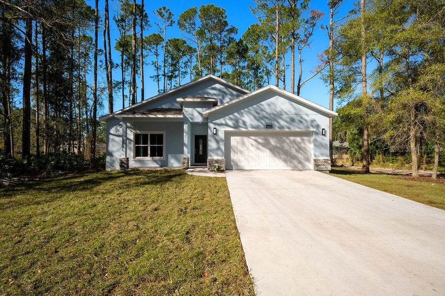 Welcome to this stunning, bright, and airy New Construction masterpiece, perfectly situated on a coveted corner lot in the growing Daytona Park Estates. Spanning 1,949 sq. ft. of modern living space, this 4-bedroom, 3-bathroom home is engineered for both luxury and ultimate peace of mind.

Built with "bullet-proof" durability, the property features a stem-wall foundation with a finished floor elevated two feet above base flood level—providing a significant advantage for insurance and long-term security. The exterior is comprised of solid CMU (concrete masonry unit) blocks and a specialized truss-tie roof system engineered to withstand up to 150 mph winds.

Inside, enjoy an open-concept floor plan with high ceilings and premium finishes. The kitchen flows seamlessly into the living areas, perfect for entertaining. With no HOA, a private well, and a high-efficiency HVAC system compliant with Florida’s latest energy codes, you can enjoy independence and lower monthly costs. Ready for immediate move-in, this home offers the perfect blend of modern design and industrial-strength construction. Schedule your tour today and see the "New Edge" in quality!