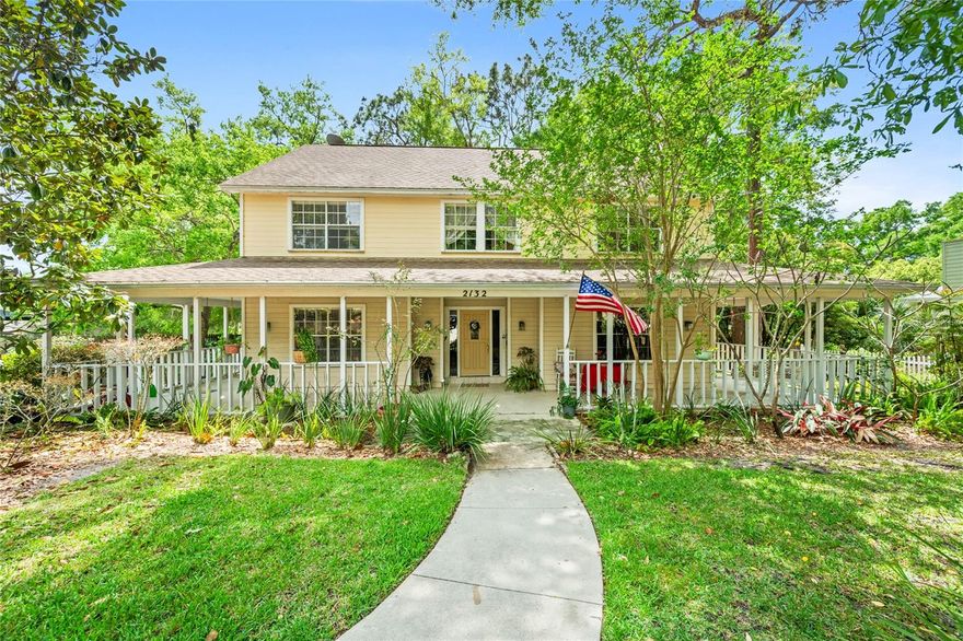 Looking for a home with charm and character that truly stands apart? This custom-built Victorian Farmhouse in the highly sought-after Palms neighborhood of Apopka offers a rare opportunity to own something special. With its beautiful wraparound porch overlooking the landscaped front yard — and peaceful views of the wooded backyard and retention pond — this home blends timeless style with everyday comfort.
Set on a beautifully wooded lot with no direct rear neighbors, the property offers exceptional privacy and a serene natural backdrop.
Inside, this two-story, four-bedroom, two-and-a-half-bath home features an inviting layout with plenty of flexible living space. The eat-in kitchen with breakfast nook opens to the main living areas, while the formal dining room and spacious family room provide great options for gatherings. A separate room on the first floor can serve as a study, media room, or library, depending on your needs.
Upstairs, you’ll find four generous bedrooms. The Primary Suite includes an ensuite bathroom, a large walk-in closet, and an additional sitting area that works beautifully as a home office, nursery, or quiet retreat. A cozy loft-style space overlooking the front of the home offers even more versatility — ideal for a playroom, reading nook, or extra office area.
You’ll appreciate being close to shopping, dining, and entertainment, as well as the natural beauty of Wekiva State Park, where you can enjoy swimming, canoeing, kayaking, and miles of outdoor adventure. The home was connected to the county sewer system in 2024.
This one-of-a-kind home combines charm, privacy, and a fantastic location — a truly unique find in the Palms.