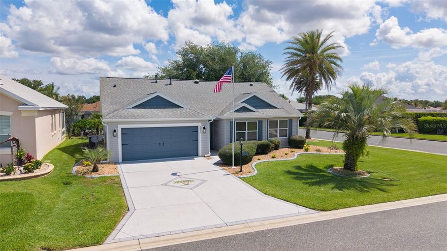 Anchored in Paradise: Honoring Our Nation’s Hero’s.

Set sail into your dream retirement lifestyle in the heart of The Villages at this beautifully updated 3/2 Whispering Pine designer home in the Village of Sunset Pointe. This pristine residence, professionally staged in nautical and coastal décor, pays tribute to its proud owner — a U.S. Marine Corps Korean War Veteran who cherished sailboats and model ships. As we celebrate Memorial Weekend and America’s 250th anniversary, this home stands as a beacon of gratitude, ready for new owners to create their own cherished memories.

Perfectly Located – Your Voyage Begins Here.
**No Bond
**Just 2 miles to the vibrant Lake Sumter Landing Market Square
**½ mile to Cane Garden Country Club & Championship Golf Course
**Only 3 blocks to Sunset Pointe Pool & Postal Station.

Immersed in the very best of The Villages lifestyle, you’re surrounded by recreational centers, family & sports pools, pickleball and tennis courts, executive and championship golf courses, and endless community amenities — all just steps from your door.

Coastal Charm Meets Everyday Comfort.

This corner-lot gem offers exceptional outdoor living with a large enclosed lanai featuring acrylic sliders, a spacious bird cage, and a private back patio. Enjoy peaceful privacy with no kissing lanais and mature landscaping that frames your serene backyard oasis.

Inside, the home flows beautifully with
**No carpet — stylish tile flooring throughout
**Soaring volume ceilings
**Fresh neutral interior paint and updated exterior paint
**New interior and exterior lighting
**Solar tubes for abundant natural light.

The spacious master suite features a generous walk-in closet, luxurious ensuite bath with double vanities, step-in glass door shower, and spa-like comfort. The second bedroom offers a large closet, while the third bedroom (currently used as a den - no closet) includes French doors for versatility. The guest bath boasts a tub/shower combo, single vanity, and solar tube lighting.

Updated & Move-In Ready.
**2022 HVAC
**2020 Roof
**2013 Water Heater
**Whole-house Nova Water Filtration System
**Ample Maple kitchen cabinets with pull-outs
**Tile backsplash, high-definition countertops
**Updated stainless steel appliances, double basin sink, faucet
**Kitchen breakfast bar and cozy breakfast nook
**Natural Gas neighborhood.

Additional features include a deep 2-stall garage with sealed and painted floor, pull-down attic stairs with large floored attic storage, laundry area with washer, dryer, and utility sink, plus a sealed and painted driveway and walkway. The home also comes with a Broward Factory Home Warranty for added peace of mind.

This fresh, clean, and meticulously maintained home is ready for you to drop anchor and embrace the Florida retirement lifestyle you’ve always envisioned. Whether you’re drawn to the nautical charm, the unbeatable location, or the pride of owning a home with such a distinguished history, 1577 Blythewood Loop is a true find.

Call us to schedule your private showing today and set your course for Sunset Pointe.