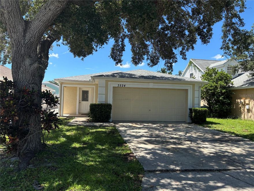 Maple Hammock community, 3 bedroom 2 bath single family home on a quite street that dead ends into a cul de sac. Open living, dinning combo with all tile floors with wood flooring in the bedrooms. All bedrooms closets have built in features and split bedroom plan. Kitchen views out onto open patio with fenced yard. This community offers a great heated pool area with shaded sitting areas and rec basketball hoops to enjoy.