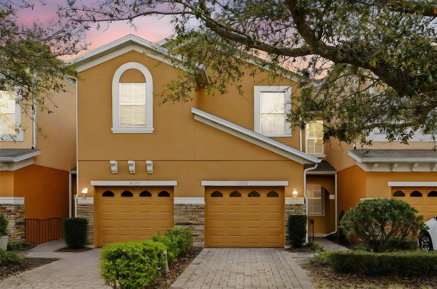 Welcome home to this beautifully maintained 3-bedroom, 2.5-bath townhome located in a gated community on a picturesque tree-lined street with unbeatable convenience. From the moment you arrive, the paver driveway and welcoming entry set the tone for comfortable living.
 
Inside, the entire first floor features uniform tile flooring, creating a clean and cohesive look. Just off the entry is a flex space perfect for a home office or study. The well-appointed kitchen showcases granite countertops, stainless steel appliances, 42" cabinetry, and a stylish tiled backsplash, offering both beauty and functionality.
 
The kitchen flows seamlessly into the spacious great room and dining area, ideal for everyday living and entertaining. Sliding doors lead to a screened patio overlooking a tranquil pond, allowing you to enjoy outdoor living with no rear neighbors and peaceful views.
 
Upstairs you’ll find the conveniently located laundry room along with all three bedrooms. The primary suite impresses with a tray ceiling and crown molding, creating a relaxing retreat. The primary bath features dual sinks, a garden tub, separate shower, and private water closet. Two additional generously sized bedrooms share a full bath.
 
Perfectly positioned near Publix, shopping, dining, banking, and parks, with easy access to SR-417 for commuting to Orlando and the airport. Outdoor enthusiasts will love being just steps from the Cross Seminole Trail, offering miles of scenic paths from Oviedo to Baldwin Park.
 
Pond-front setting, gated community, and an exceptional location—this townhome truly has it all.