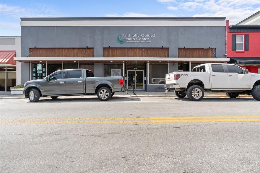 Updated offices with a fantastic location in downtown Ocala. This is a multi-tenant office building with offices ranging from 117 sqft to 1054 sqft. Prices vary depending on the office size ( $600 - $2000 ). Leases will have a minimum of a 13 month term and will be month to month after the 13th month. The office space offers a shared conference room and kitchen.