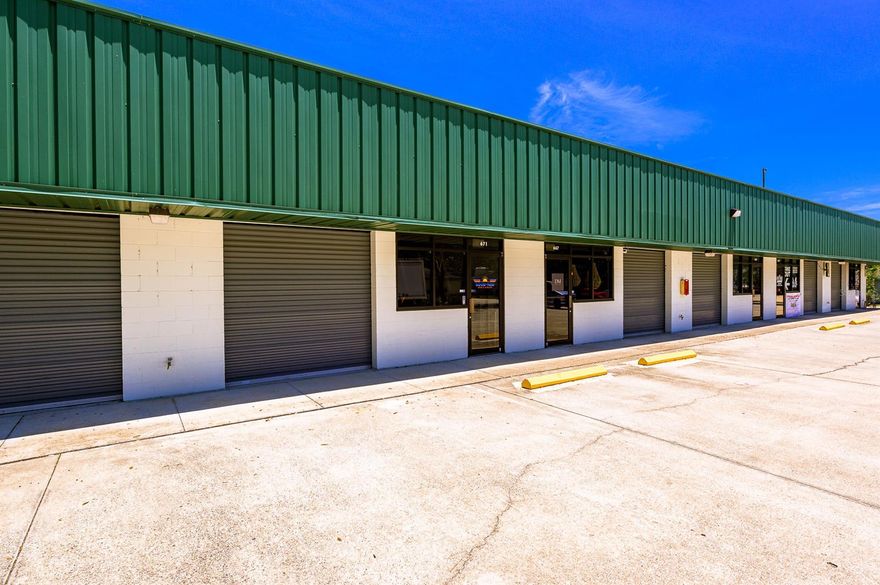 Location, Location, Location! 3 Units side-by-side in close proximity to downtown Canal St (.88 miles) and Beachside (2.53 miles) and I-95 (4.8 miles). Each temperature-controlled Unit is 748 sq ft, with 10’ roll up garage door and glass front entry door, and ADA compliant bathroom. Units are perfect for a small business, such as architect, builder, yoga or fitness studio, upholstery, etc. with room to expand. Units can be sold together, as a pair, or individually. Units are perfect for 'man-cave" build out and can accommodate a car lift.

Unit 671: Built out Fitness Studio. Currently leased through September 2020.
Unit 667: Beautiful built-out Showroom unit, with polished concrete floors – perfect for office, or design studio. Vacant.
Unit 663: Built out former Yoga Studio. Vacant

Maintenance (monthly): $179.
Zoning is Light Industrial (i1). ;LocationDescription: Condo ;Water: City