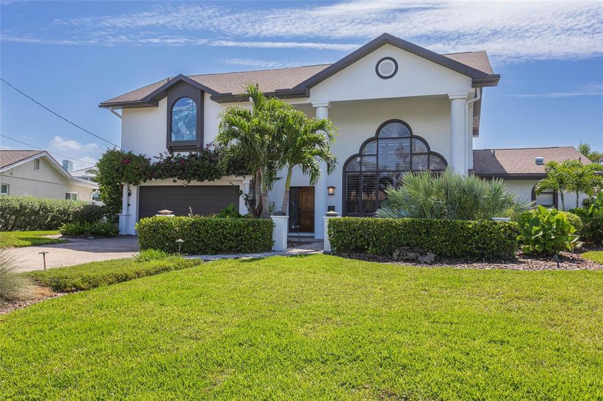 Welcome to your waterfront oasis in this turn-key, fully furnished pool home! With a spacious outdoors space including an upstairs balcony overlooking Smacks Bayou, this stunning two-story, 4-bedroom, 4-bathroom property is just minutes from downtown St. Petersburg and offers breathtaking 180-degree water views. Step inside the more than 3,000 sq ft home to find a designer kitchen featuring quartz countertops, a built-in Thermador refrigerator/freezer, double ovens, and a gas cooktop, perfect for any culinary enthusiast. The high-ceilinged living room creates an airy atmosphere, while the upstairs loft provides a versatile office and game area. The spacious master suite includes a luxurious bath with a freestanding soaking tub and separate shower. This home also features an efficient 11.47KW solar electric system, ideal for embracing the indoor-outdoor lifestyle of St. Petersburg. With the Shore Acres Recreation Center nearby, enjoy an abundance of amenities at your fingertips. Don’t miss your chance to make this exquisite property your own!
