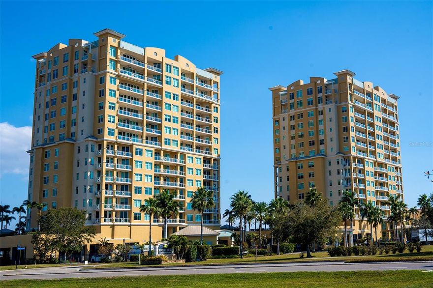Rare opportunity to buy this SE corner unit in Bel Mare, building #2. This is a GORGEOUS WATERFRONT LUXURY condo with a private elevator going directly to the unit and breathtaking views of the Marina and Manatee River. Located in a secure gated complex with exclusive amenities including 2 resort style pools, 2 spas and lap pool, 6 pickleball courts, billiards, theater room, guest suites, office/conference rooms, fitness, and lower level suites for guests for a small fee.  Boat slips available at the Marina. Also, full use of the Marriot Beach Club including large resort pool and 9 hole putting green.  This 5th floor corner unit has exquisite views the minute you walk in the front door. HVAC and water heater replaced within the last few years, updated appliances including top of the line "WOLF" induction cook top, built in convection oven and speed/convection/microwave. Upgraded blinds, built ins, pantry, crown molding, upgraded laminate floors, 10 foot ceilings, 8 foot solid core doors. Climate controlled storage unit. Enjoy your coffee or drink on the patio, enjoying the breezes, stunning sunrises and overall open water views.
