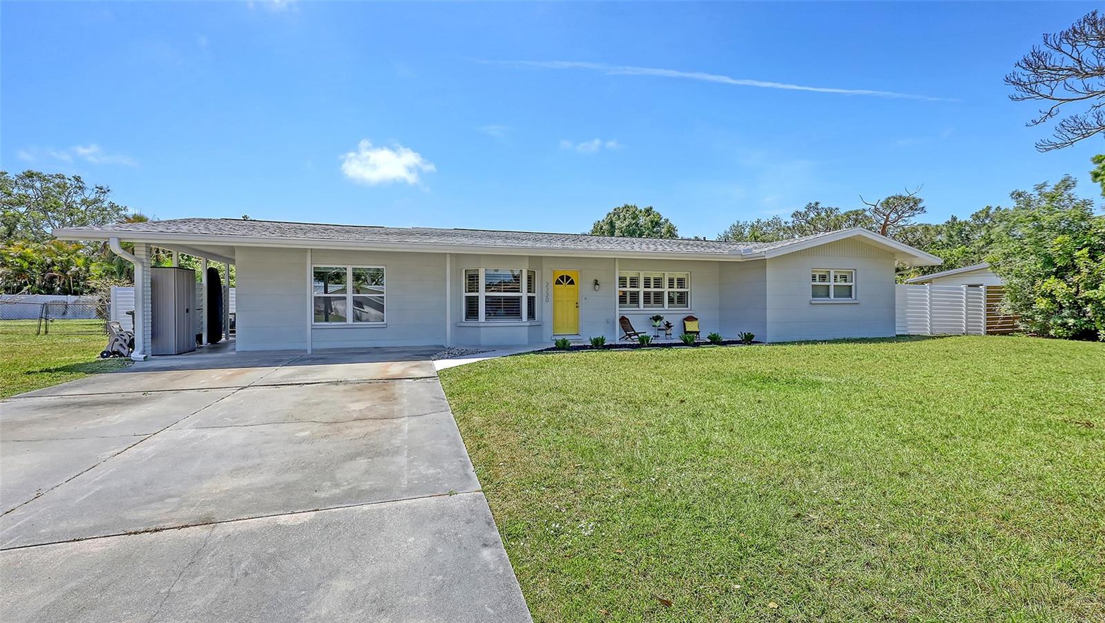 Spacious & Nicely Renovated 3-Bedroom Home on Large Double Lot – Prime Location & New Roof!
Discover this beautifully renovated home on a rare double lot, offering plenty of space and endless possibilities. Featuring 3 bedrooms, including one that could be used as a large flex space, this home is designed for comfort and versatility.
Enjoy Florida living at its best with a bright and airy combined living space, a dedicated office, and a large laundry & storage room for ultimate convenience. Enjoy the well thought out and professionally renovated kitchen, including an expansive quartz countertop perfect for the baker or chef in your family. Once you are done prepping for dinner, step outside to your beautiful private pool and fully fenced yard, perfect for relaxation or entertaining. Feel safe and secure knowing a new roof was just put in on March of 2025.
The inherent value of this home is evident. It's located in a sought-after neighborhood with newly built homes all around and is close to various shopping and dining opportunities, including the iconic Sarasota landmark - Walt’s Fish Market, the new Bath + Racquet Residences and Club, and easy access to US-41 and Siesta Beach. It’s also centrally located to area schools with Riverview High School and Philippi Shores Elementary mere minutes away. Whether you're looking for a personal retreat or a prime investment opportunity, this property is a must-see!