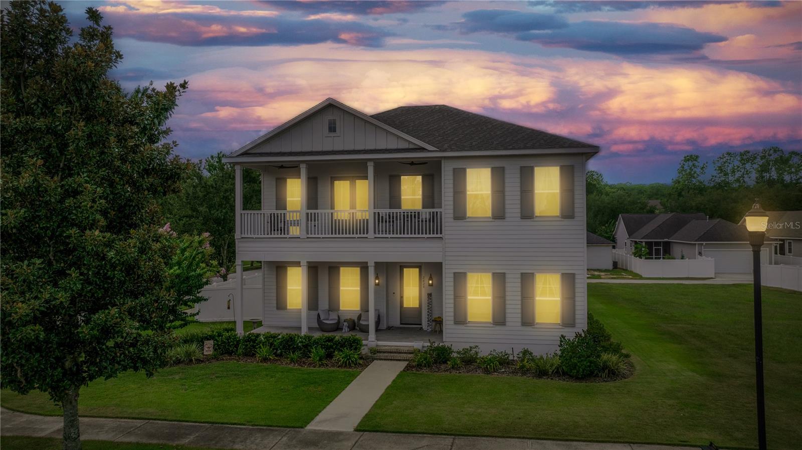 Welcome to this exceptional custom-built home in the highly sought-after Woodfield Crossing neighborhood, ideally located close to top-rated hospitals, shopping, and dining. Built in 2021 by Fabian Construction, this residence offers over 3,700 sq. ft. of sophisticated living space, blending modern elegance with thoughtful design. Step inside to soaring double-height ceilings in the living room, where natural light pours through expansive windows, creating a bright and airy atmosphere. The open floor plan seamlessly connects the living, dining, and gourmet kitchen areas, perfect for both daily living and entertaining. The luxury primary suite is a retreat of its own, featuring a spa-like bathroom with a massive walk-in shower that includes a garden tub inside, offering the ultimate in relaxation and style. With four spacious bedrooms and three and a half bathrooms, there’s plenty of room for family and guests. Every detail of this home reflects the craftsmanship and quality of a true custom build, from premium finishes to thoughtful layout choices. This is more than just a home, it’s a statement of luxury, comfort, and convenience.