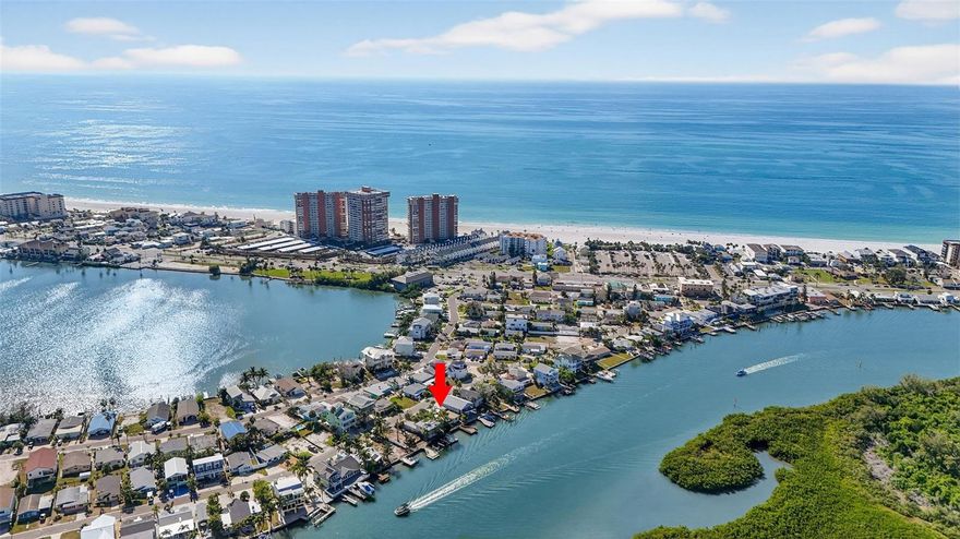 Exceptional opportunity to own this waterfront property in the highly sought-after Redington Shores community, featuring breathtaking views and coastal-cottage appeal. Perfectly situated along one of the most desirable stretches of the Intracoastal Waterway, this property enjoys a calm no-wake zone, offering an unbeatable blend of location, lifestyle, and value.
Enjoy unobstructed, wide-open water views from your private dock—with no homes across the channel—only the natural beauty of mangroves and coastal wildlife where dolphins and manatees are often spotted. Experience the essence of waterfront living—spend your days boating, fishing, or paddleboarding on the Intracoastal, or take a short stroll to your private beach access. Residents enjoy access to the exclusive Surfside Beach Club, offering private beach parking, picnic areas, outdoor showers, and a beautiful beachfront setting ideal for sunsets or relaxation. This sought-after coastal community provides the perfect balance of boating convenience and beachside leisure.
This waterfront home was taken down to the studs following flooding from Hurricane Helene, offering a solid foundation for renovation or rebuilding. The existing four-bedroom, two-bath framework, including space for two kitchens or an in-law suite, offers flexibility for a thoughtful redesign tailored to your needs. The home is configured with three structural openings for sliding glass doors along the waterfront side, enhancing the home’s indoor-outdoor living space. The existing dock provides direct access to the Intracoastal Waterway and presents an excellent opportunity for complete reconstruction, maximizing the property’s waterfront potential. Boaters enjoy direct Gulf access and a variety of waterfront dining options along the intracoastal, as well as a quick scenic ride to John’s Pass for additional restaurants, shopping, and entertainment.
Whether you choose to renovate, elevate, or rebuild, this property offers the perfect blank canvas to create your own luxury coastal retreat—combining prime location, waterfront lifestyle, and outstanding value. Property sold as is. Don’t miss the opportunity to make this exceptional waterfront location your own.