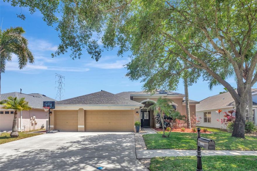 Located in the highly sought-after Weschase area, this beautiful pool home offers serene pond views within the gated community of Westchester.  Featuring 4 bedrooms, 3 full bathrooms and a spacious 3 car garage, this property combines comfort, style and convenience all with no CDD fes and low HOA's. The updated kitchen showcases refaced kitchen cabinets, stainless steel appliances, breakfast bar and an open concept design that flows seamlessly into the large family room perfect for both everyday living and entertaining!  This home features newer windows and slider doors (2020) that lead to the perfect Florida outdoor space with a beautiful re surfaced (2022) pool and massive pool deck with room for multiple seating and lounging areas. Designed with a desirable split bedroom plan, the home offers flexibility and privacy.  The spacious primary suite features 2 walk in closets and a beautifully appointed en-suite with dual sinks, solid wood cabinets, quartz countertops a dedicated makeup area and a oversized shower. The 4th bedroom is tucked away at the rear of the home with its on bath , ideal for guest or multi-generational living.  Conveniently located, this home has it all so make your appointment to day to see because this will not last! New Roof 2022 and new HVAC 2021