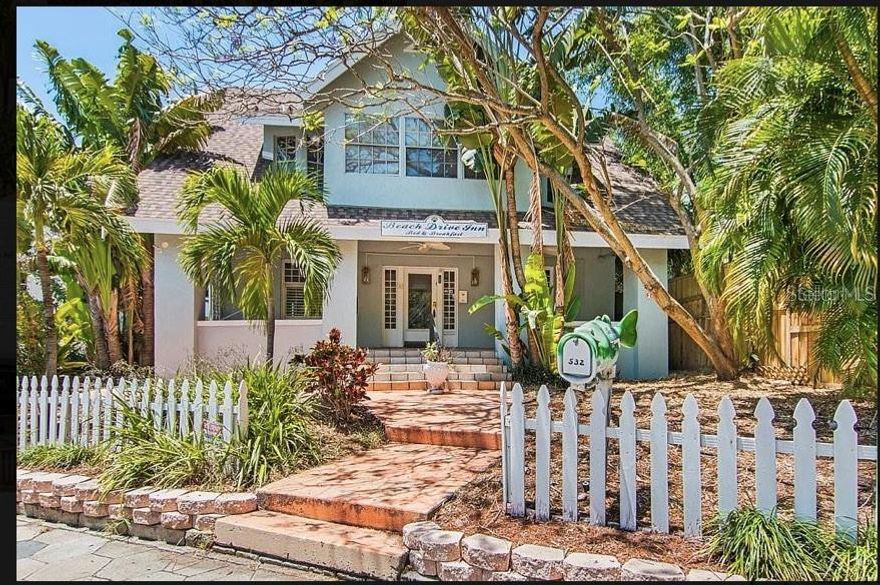 Yellowtail is proud to offer this rare opportunity. Welcome to 532 Beach Drive NE, St. Pete, FL - a historical gem in the heart of Downtown St. Petersburg! Nestled in the lively area, the "Beach Dr. Inn" is a charming Bed and Breakfast that has captured the hearts of travelers since its construction in 1910 by Aymer Vinoy Laughner.
Aymer Vinoy Laughner was a prominent figure in the early development of St. Petersburg. Born in 1860, Laughner moved to Florida in 1885 and quickly established himself as a successful businessman, investing in real estate, railroads, and other ventures.
In addition to his business acumen, Laughner was known for his civic-mindedness and philanthropy. He served as the mayor of St. Petersburg from 1912 to 1913 and was a founding member of the St. Petersburg Yacht Club, the St. Petersburg Country Club, and the St. Petersburg Automobile Club. He also donated land and funds to help establish several parks and recreational facilities in the area.
Laughner's vision and determination were key to the development of St. Petersburg's tourism industry, which remains a major economic force in the region today. The Beach Dr. Inn, which he built in 1910, was just one of many contributions he made to the city's growth and success.
As the new owner of the Beach Dr. Inn, you will not only be purchasing a beautiful and historic property but also a piece of St. Petersburg's rich heritage and legacy.
From the front porch of this beautiful home, a visionary wager was made to build a grand resort that now stands as the magnificent Vinoy Renaissance Hotel & Resort, located just across the street. This exquisite property boasts seven bedrooms and seven and a half bathrooms in total. The first level comprises a bedroom with a private bath, where the hotel manager would stay, while the remaining six bedrooms are located on the second level and feature unique names, each designed to offer an unforgettable experience.
Just a few steps from world-class shops, restaurants, movie theaters, museums, and the newly constructed St. Petersburg Pier. This location offers unparalleled convenience and promises to be a sought-after destination for guests and residents alike.
This property is ready for its new owner to take over and continue its legacy as a successful Bed & Breakfast or as a delightful residence in the bustling heart of Downtown St. Petersburg. A brand-new roof was installed in September 2018, providing an additional layer of security and comfort for years to come.
Don't miss out on this rare opportunity to own a piece of history and indulge in the excitement and charm of Downtown St. Petersburg.
Already Zoned for Hotel Motel or make it your residence and re-zone for Residential.