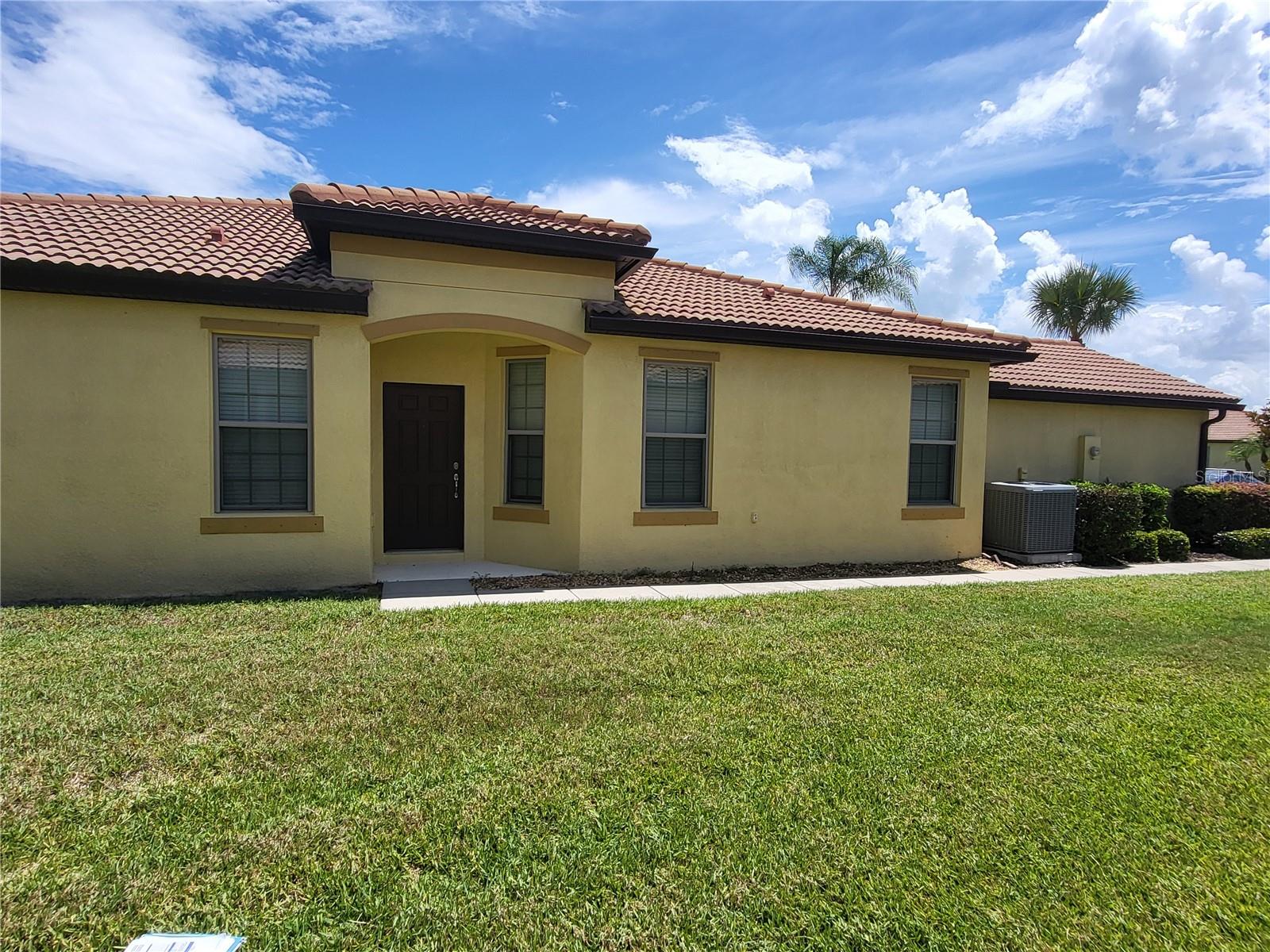 Well maintained and loved villa being sold by original owner. Light open plan with split bedrooms, tile floors, crown molding, screened lanai, hurricane shutters. Kitchen features breakfast bar, stainless steel appliances, pantry, and granite countertops. Located in over 55 community where you can be as active or as laid back as you prefer. There are numerous community amenities including pools, fitness center, library game room, pickleball and tennis courts, clubs. Convenient, established, and popular location.