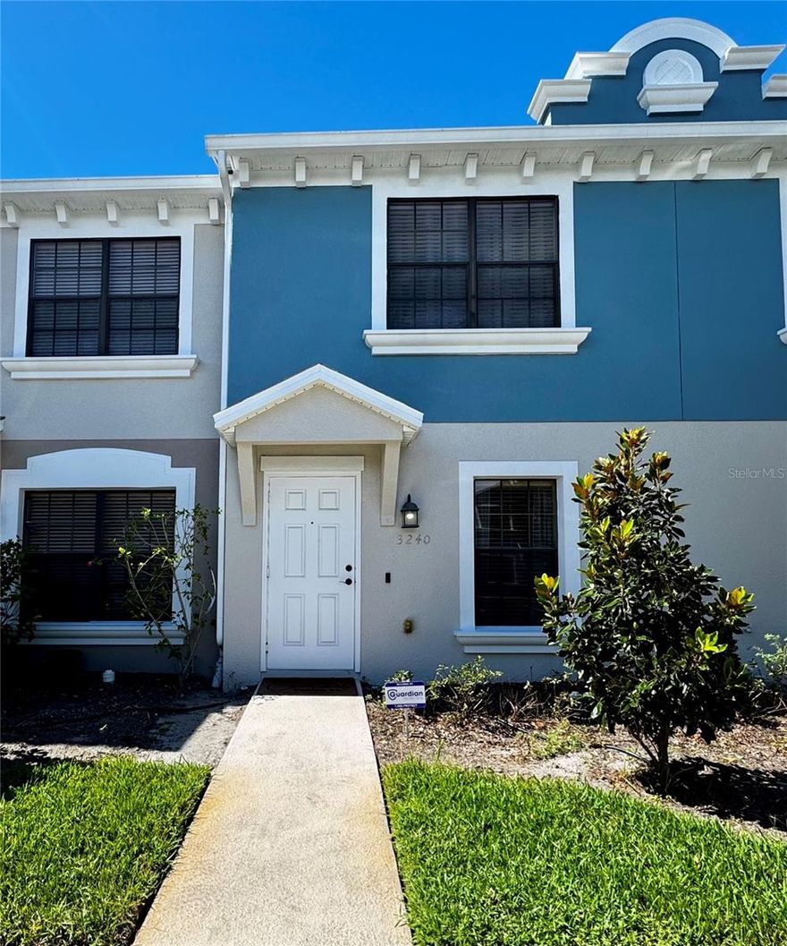 Welcome home to this Mercedes built two bedroom two bath townhome with many amenities! The HOA includes Internet and Cable fees plus total maintenance of the entire exterior of the home from the yard to the roof that was replaced in 2023,  the painting that was done in 2024 and the pool, security gate and playground! This location is prime for access to highways, shopping, and Sanfords amazing downtown community. Downstairs offers a beautiful kitchen with granite countertops, pantry and stainless steel appliances. The open Family room, dining room combo offers a half bath for guests, a breakfast bar with room for bar stools, ceiling fan and an 11x8 screened patio. The screened patio has a 6 x 3 storage closet and private views. Air conditioning system was replaced in 2019 and has been on a twice a year maintenance program. The hot water heater was replaced in 2024.This townhouse comes with assigned parking, community pool, playground, community mailboxes and a front gate for security.