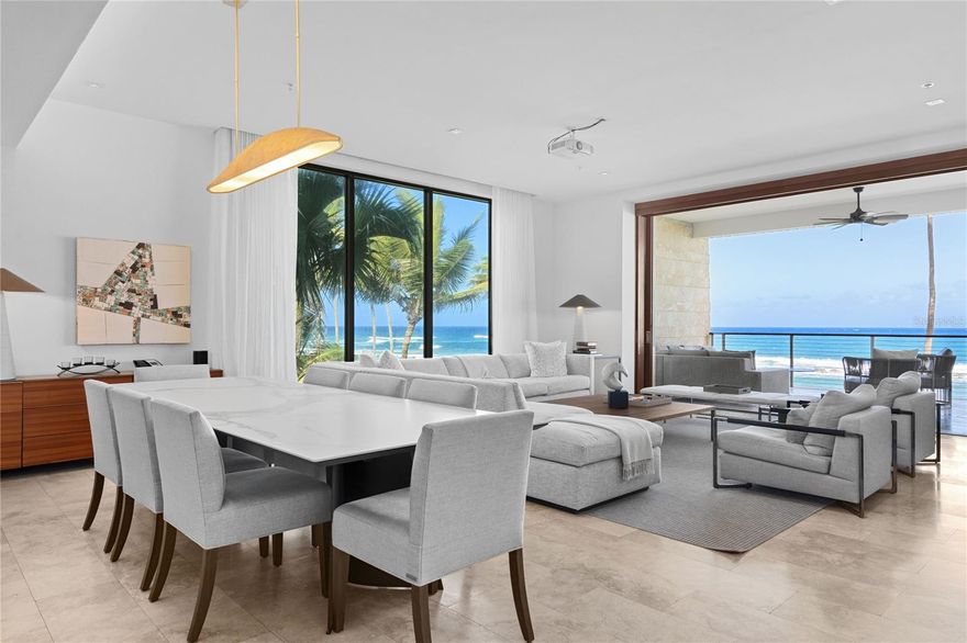Introducing West Beach, a Ritz Carlton Reserve Residence that epitomizes coastal luxury, offering an unmatched beachfront living experience in Dorado, Puerto Rico. This exceptional condo, nestled along the pristine shores of Dorado Beach Resort, presents a rare opportunity to indulge in a harmonious blend of natural splendor and modern sophistication. Step into your personal haven and immerse yourself in the inviting ambiance of this meticulously designed residence. The expansive open-concept layout seamlessly connects the living, dining, and kitchen spaces, providing an ideal setting for entertaining guests or cherishing moments with loved ones. Floor-to-ceiling windows bathe the interior in natural light, illuminating the elegant decor and framing picturesque views of the azure ocean. The gourmet kitchen, a haven for culinary enthusiasts, showcases top-of-the-line Wolf and Sub-Zero appliances, bespoke Poliform cabinetry, and a generous island with sleek countertops, combining practicality and style for casual dining or upscale gatherings. The master suite offers a serene retreat, allowing you to unwind and recharge in privacy. Awaken to the gentle rhythm of waves and savor sunrise vistas from your private balcony. The en-suite bathroom boasts a luxurious spa-like ambiance, featuring a deep soaking tub, a spacious walk-in shower, and an outdoor shower experience. Two additional bedrooms are thoughtfully designed to ensure comfort and seclusion for family members or guests, each elegantly appointed. Wake up to mesmerizing ocean panoramas or relax in the inviting ambiance, creating your own sanctuary of calm. Immerse yourself in the exquisite allure of beachfront living at West Beach, where each day is infused with tranquility, opulence, and boundless opportunities. Seize the chance to own this remarkable property and forge enduring memories amidst the enchanting splendor of Dorado Beach.