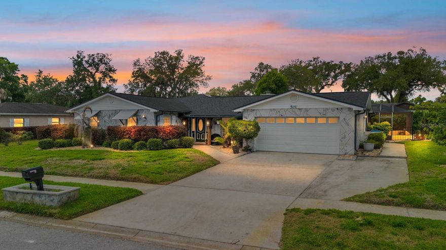 Welcome to 501 Rooks Rd, where elevated design meets effortless Florida living. This residence offers expansive, light-filled interiors with generously sized rooms that create a sense of openness and comfort throughout. The private outdoor setting features a screened-in pool and porch, delivering a refined space for both quiet relaxation and upscale entertaining year-round. Ideally positioned in a sought-after location, this home offers a rare balance of convenience and tranquility, embodying a polished yet inviting lifestyle.