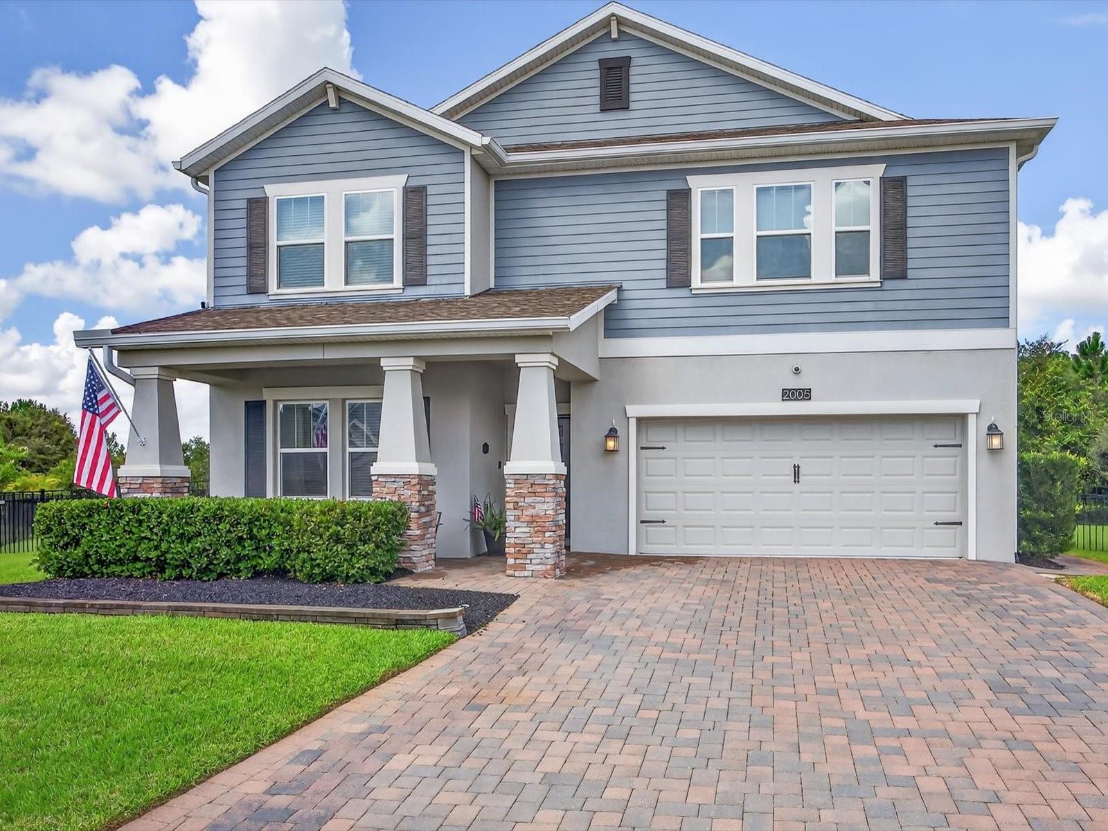 THIS GORGEOUS 5BR POOL ESTATE IS A MUST-SEE!! Shows like a model home, but with all the bells and whistles! From the moment you approach, it's easy to see the forethought that went into the lot selection and design of this home. Positioned directly at the end of a quiet cul-de-sac, this stunning estate is on almost 1/3-acre conservation lot and feels as if there are no neighbors.
With DUAL OWNERS' SUITES and almost 4,000 sq.ft. of tastefully upgraded luxury, you'll have a tough time deciding whether to be inside or out! WOOD-PLANK porcelain tile extends throughout the first floor. Butler-style pantry, quartz countertops, and slate stainless appliances (including dual ovens) make entertaining a breeze. The 1st floor Owners' Suite could serve as the ideal in-law quarters, as it boasts its own laundry, a tray ceiling in the bedroom, split vanities in the huge ensuite bathroom, and a massive 14' closet!
Wrought-iron rails lead to the centrally located 2nd floor loft, which has been enhanced with luxurious leather theater seating and surrounded by Klipsch speakers all to enjoy the true theater experience with the 4K Epson projector and SI Black Diamond screen! The 2nd floor Owners' Suite has everything - tons of room in the bedroom, dual walk-in closets, and a spacious ensuite bathroom with garden tub and large walk-in shower.
Additional upstairs bedrooms include one that rivals most primary suites, both in size and its own ensuite bathroom. Bedrooms 4 & 5 also have plenty of space, and share the 4th bathroom with dual vanities and separate tub & shower room.
Maintenance of this spectacular home is a delight, with every room connected to smart home technology, including lighting, both AC units, doors, pool controls, and solar system. You'll have minimal upkeep costs as the 35-panel 12.5kw solar system is fully paid, and the gorgeous lawn and landscaping are watered for free.
Outdoors you'll feel like you're in a private oasis, having to choose between relaxing under the covered lanai, gathering around the built-in firepit, soaking in the 8'x8' spa, or swimming in the 40' salt water pool, heated by Pentair easy-touch automation. Once again, entertaining is enhanced with hard-wired Klipsch surround sound speakers. With so much to enjoy at home, you may never want to leave.
Yet, just a short golf cart drive away is the vast array of amenities the award-winning Providence Community has to offer: play 18 holes of Michael Dasher-designed Championship golf, join the tennis & pickleball leagues, swim in one of the heated pools, (Olympic style and resort-style with slides), exercise in the state-of-the-art fitness center, or have a meal in the clubhouse restaurant & bar. Also included are a dog park, playground, soccer fields, basketball courts, miles of walking and jogging trails, all behind 24-hour guarded gates, and just minutes from theme parks and all that Central Florida has to offer! With a LOW $143/mo. HOA and NO CDD FEES, it's no wonder Providence wins the Best Community Grand Award year after year! Make an appointment today to see this incredible home and amazing community!