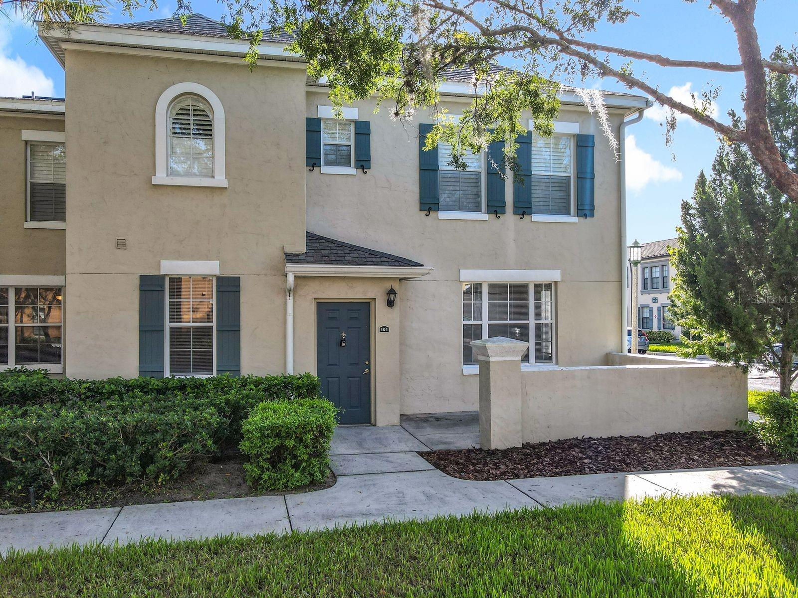 Welcome Home the this Ground Floor 2-bedroom, 2-bathroom condo in Siena at Celebration. Recently renovated with new flooring, Light fixtures and freshly painted, this condo offers a spacious split-floor plan with an open-concept living, dining, and kitchen area. Each bedroom features a generous en-suite bath and a walk-in closet for ample storage. A large front patio extends your living space outdoors—perfect for relaxing or entertaining. 1 reserved parking spot directly in front of the condo is. The Siena Club house is just 1 block away and features a private pool for Siena Residents only, club house, play ground and fitness center. Don’t miss this opportunity to live in Celebration and it's sought after lifestyles.