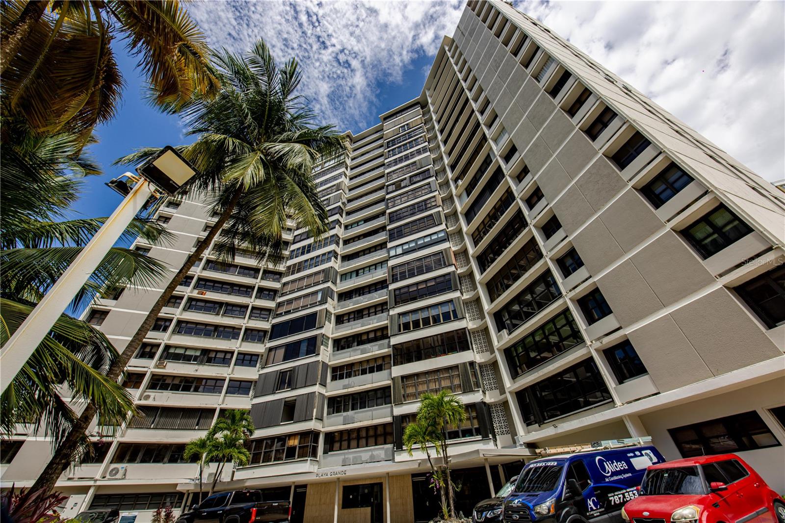 Spacious 3-bed, 2-bath apartment in Playa Grande Condominium. This 1,600 sq/ft home combines comfort and location, with sweeping ocean views and direct beach access. Features include an open-concept living/dining area, a fully equipped kitchen, and in-unit laundry. Enjoy the perfect Condado lifestyle—walk to the beach, top restaurants, supermarkets, and schools, while having quick highway access to the metro area. Playa Grande offers the rare balance of a prime waterfront location with the convenience of a truly walkable neighborhood. The building provides 24/7 security, a water cistern, and a complete generator for power backup.