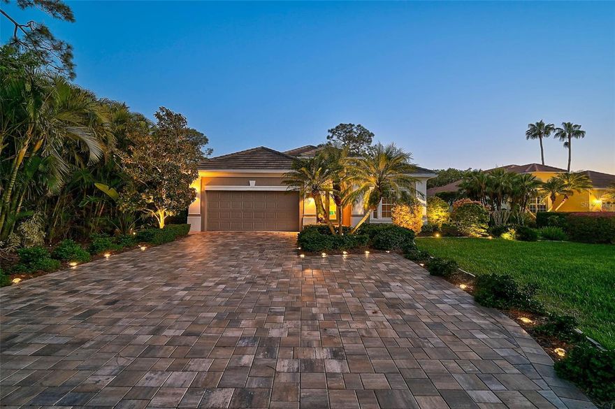 **IMPRESSIVE, MOVE-IN READY, POOL HOME in the Secure and Coveted OAKS PRESERVE, MAINTENANCE-FREE COMMUNITY** This residence boasts an open floor plan that is ideal for entertaining, along with a screened and spacious outdoor pool area that provides privacy and overlooks a nature preserve. Recent updates include a new kitchen, bathrooms, flooring, fans, a four-year-old roof, a newly pavered driveway, and hurricane-rated patio and bedroom doors. All living areas have wood floors or Italian porcelain tile. The kitchen features a gas stove, Waterworks faucet, quartz countertops, modern stainless appliances, and solid wood cabinetry. The breakfast nook adjacent to the kitchen has aquarium glass windows offering a view of the pool and foliage. The family room glass doors stack behind the wall, providing views of the pool and preserve, and they are hurricane-rated. The owner's suite includes two walk-in closets, a linen closet and space for a sitting area or office. Hurricane-rated glass doors overlook the pool. There is a separate study/office/bedroom with built-in wood cabinetry and space and wiring for a media room. The guest suite has an ensuite bath updated with Quartz counters and a vessel sink. Enjoy the utmost in outdoor living with a stunning, PebbleTec POOL with Travertine deck while there is ample space for a spa or additional seating within the spacious screened lanai. Connections for an outdoor kitchen are also available. A beautiful new pavered driveway adds that special curb appeal. In addition to the metal, roll down hurricane shutters, there is an electric hurricane protective screen spanning the lanai area to protect outdoor furniture. The extra deep two car garage affords additional storage options. A collection of unique bougainvillea and crepe myrtle rounds out the gardens. This lot is located outside the FEMA flood zone    Bishops Court in The Oaks Preserve is a 24-hour guard-gated community with walking and biking paths. Additionally, there is a year-round heated community pool nearby. THE OAKS is a distinguished, 24hr Guarded, Country Club Community which boasts many accolades including: Platinum Club of America, Emerald Club of the World, Elite Distinguished Club of the World and One of America’s Healthiest Clubs - where amenities include Three Restaurants, Ballroom, Two 18-hole championship GOLF courses, award-winning RACQUETS program with 12 Har-Tru Hydro-Grid TENNIS courts, 4 PICKLEBALL Courts, wonderful CROQUET facility, state-of-the-art FITNESS center and junior Olympic, heated community SWIMMING POOL, Bocce, Basketball Court, Playground and more! The Oaks is just minutes from nationally ranked Pine View School, the Legacy Bike Trail, area Beaches and all that Gulf Coast living has to offer. Membership is required and there is NO WAITLIST for GOLF or SOCIAL Membership. **PLEASE ENJOY VIEWING the 3D VIRTUAL TOUR**