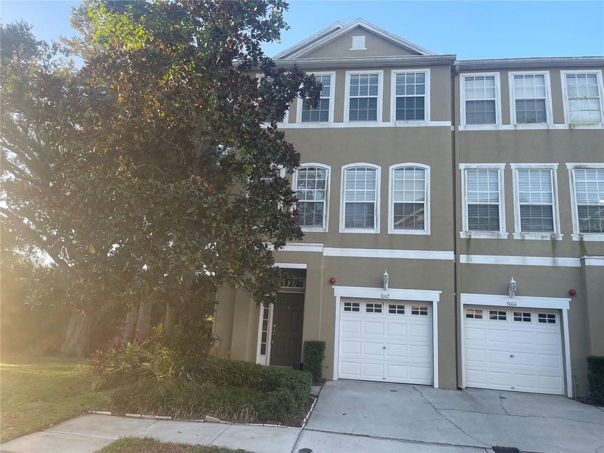 Townhouse at beautiful, gated community of Bayshore Pointe. Less than a mile from MacDill AFB at the desirable Bayshore Boulevard. Few minutes to Downtown, Crosstown and Gandy bridge. Shops, Groceries and Restaurants nearby. Spacious 1,926 square foot. 3 Bedrooms and 2 1/2 Bathrooms. End unit with lots of day light.  Large Living room and Dining area. Breakfast area and eat-in kitchen. Stainless steel kitchen appliances with gas cooking. Spacious Bonus room with Bathroom. French doors out of living room leading to roomy balcony. Ceiling fans in all rooms. Nice white wood blinds throughout house. All rooms are painted, carpet and tile flooring.  Ample Master Bedroom with spacious walk-in closet. Master Bathroom has double sink, garden tub and stand shower. Laundry room with washer and gas dryer. Shaded patio with grass. Landscaping done by HOA.  1 car garage + 1 driveway. Guest parking across.  Community features are heated swimming pool, hot tub, tennis, pickleball, basketball and volleyball courts. Private Pier overlooking Tampa Bay on Bayshore Boulevard. Gated community with ponds and 2 entrances to property. Gorgeous MacDill 48 Park, Skyview Park and Gadsden Park just a short walk.