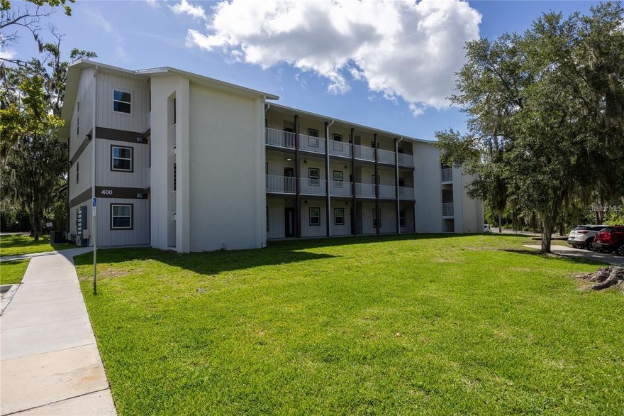 Welcome to this new construction 2 bed 1 bath condo in The Oaks! Close to the University of Florida, Santa Fe, I-75, and within walking distance to North FL Regional Hospital and Oaks Mall. This condo has been meticulously remodeled with high-end craftsmanship. This fully furnished first-floor end unit condo comes with all the upgrades completed in 2025, including brand new cabinetry, stainless steel appliances, granite countertops, new HVAC, new water heater, and vinyl flooring. The large living room has windows on the sides, allowing for great lighting, and flows into a screened porch for relaxing. The spacious bedroom has a walk-in closet and access to the patio. The bathroom has a new tub, vanity, and granite countertop. Features like the microwave vented out the exterior and a garbage disposal have also been added. This property is being sold with a new Samsung washer and dryer and is fully furnished. Community amenities include a pool, fitness center, and clubhouse. Perfect condo for your son or daughter who attends UF or Santa Fe. Also, great for investors as no minimum lease restrictions are making this ideal for Airbnb or short-term rentals. Direct bus routes on Newberry Rd.