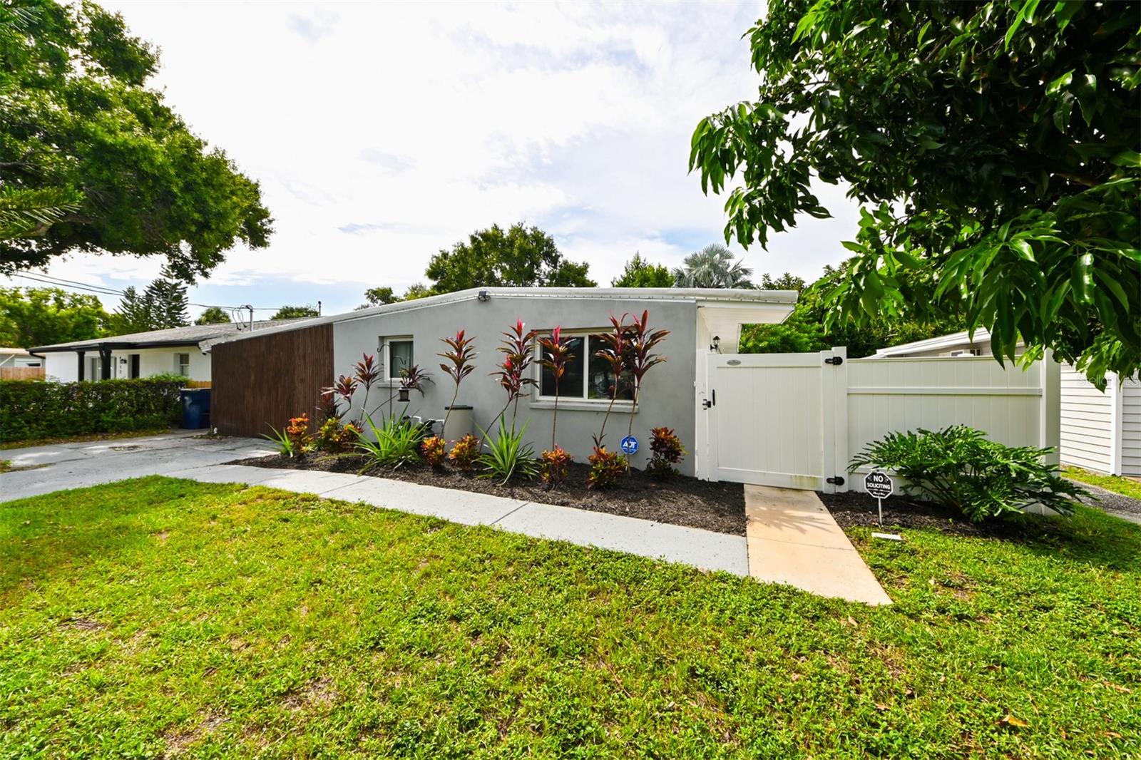 Immaculate South Tampa home — move-in ready & stylish
combining South Tampa charm with immaculate condition, this bright and open-concept home is ready for you to move in. The interior features beautiful vinyl oak plank flooring throughout. The kitchen boasts stunning quartz countertops, modern updated cabinets, stainless steel appliances, and a large island with pendant lighting, creating a stylish and functional space. A spacious walk-in pantry adds convenient storage.
Just off the kitchen is the master bedroom, accented with wood beams that add depth, warmth, and a cozy ambiance. The attached master bathroom features a walk-in frameless glass shower, a freestanding elegant bathtub, dual sinks, and a water closet. The master suite also includes a generous walk-in closet.
Two additional bedrooms are separated from the master, each with surprisingly large closets to meet all your storage needs. The second bathroom has been completely updated with modern finishes, offering a fresh and contemporary look.
Step outside to a fully fenced backyard with lush, all-year-round green turf — the perfect space for outdoor gatherings. An 18x20 multi-purpose steel shed with a solid foundation and electricity provides extra storage or workspace.
Recent upgrades include a brand-new TPO roof (2024), HVAC system (2022), tankless water heater (2023), hurricane-proof windows, new ductwork, security system, and a top-of-the-line non-electric Kinetico 2022 water system, ensuring high water quality throughout the home.
This high-and-dry property requires no flood insurance, and there are no CDD or HOA fees. Located less than 10 minutes from MacDill Air Force Base, with easy access to Crosstown, Gandy Bridge, Veterans Expressway, I-275, and Tampa International Airport, offering quick commutes to shopping, dining, hospitals, entertainment, and downtown Tampa.
Don’t miss the opportunity to own this fully updated gem in one of Tampa’s desirable neighborhoods. Schedule your showing today!