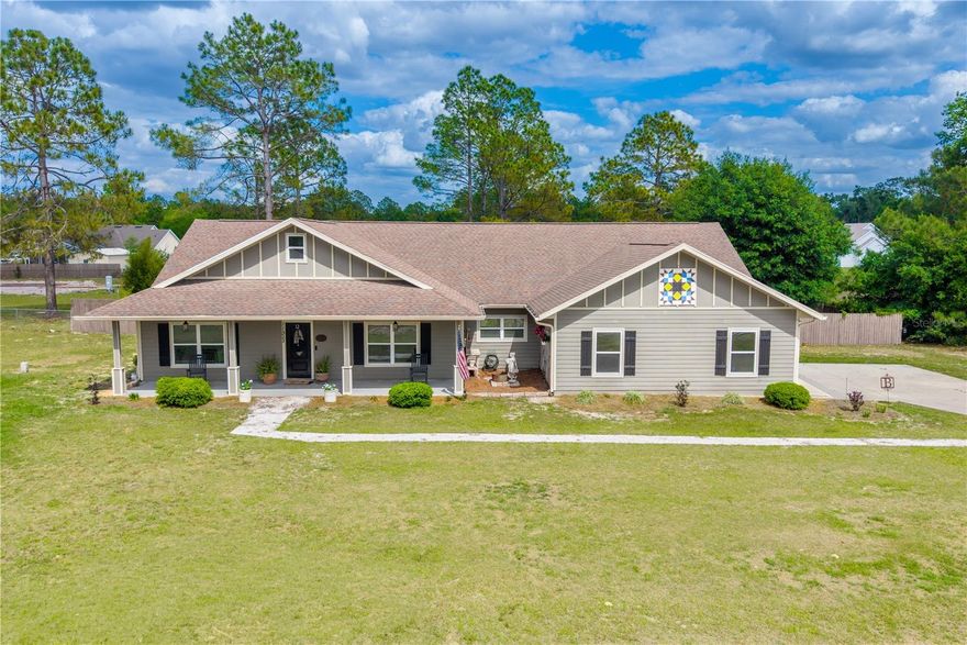 Welcome to Buck Bay—where space, privacy, and standout features come together on a full acre. This impressive 3,900 sq ft custom-built home offers 4 bedrooms, 2 bathrooms, and the kind of scale and presence that’s getting harder to find.

From the moment you pull up, the curb appeal delivers—inviting front porch and a home that feels solid and thoughtfully designed. Step inside to an open, light-filled layout with soaring ceilings, expansive living areas, and oversized windows that bring the outdoors in.

The main living space is built for both everyday living and entertaining, with a seamless flow that makes hosting easy. The primary suite is a true retreat—spacious and private, featuring dual walk-in closets, double vanities, a soaking claw foot tub, and a separate walk-in shower.

All four bedrooms are generously sized, with the fourth bedroom offering flexibility to easily convert into a game room, media space, or whatever fits your needs.

Step out back and this is where the home really separates itself—a large covered back porch perfect for year-round enjoyment, complete with an outdoor sink that adds both convenience and function. Whether you're entertaining, cooking, or just relaxing, this space is a major highlight.

Situated on a full acre, there’s plenty of room to spread out, add a pool, or create your ideal outdoor setup—all while enjoying the quiet, sought-after setting of Buck Bay.
Enjoy easy access to:

Suwannee River boating, fishing, and kayaking
Natural springs and crystal-clear swimming spots
Multiple RV parks and campgrounds
Boat ramps and public access points
The growing conveniences of nearby Chiefland