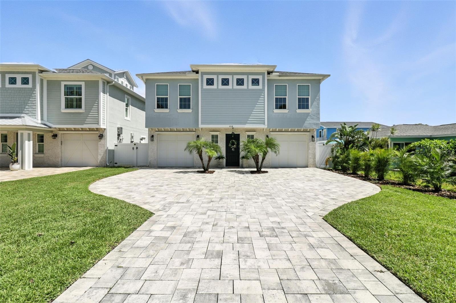 Built in 2018, this waterfront residence blends coastal elegance with the
confidence of modern construction. Elevated above flood level and built to
meet today’s stringent hurricane standards, it features high-efficiency
systems, luxury appliances, and the latest in safety and durability—offering
both comfort, luxury and long-term peace of mind.
The main living area includes a spacious great room that flows into a well-equipped kitchen,
ideal for both casual living and entertaining with friends and family.
The primary suite is a serene retreat with panoramic water views, while guest bedrooms are
thoughtfully positioned on the opposite end for privacy. All living spaces are elevated to a single
level for effortless accessibility.
Step outside to the resort-style pool surrounded by lush tropical landscaping and a spacious
covered lanai that serves as your outdoor living room, dining space, and summer kitchen. Spend
your days swimming after boating, entertaining under the stars, or sipping coffee at sunrise.
Boaters will appreciate the location—nestled in a quiet cove with views of the Dunedin
Causeway and quick access to restaurants and secluded islands. Garage space for up to six
vehicles adds rare flexibility for car collectors, hobbies, or storage.
Centrally located with no bridges to cross or tourist congestion to navigate,
you're just minutes from Downtown Clearwater and the charm of
Dunedin—both easily accessible by a golf cart. Unlike homes on the barrier
islands, this location spares you the hassle of seasonal traffic and bridge
delays, offering everyday convenience without sacrificing quality of life. This is
more than a home, it’s a lifestyle.