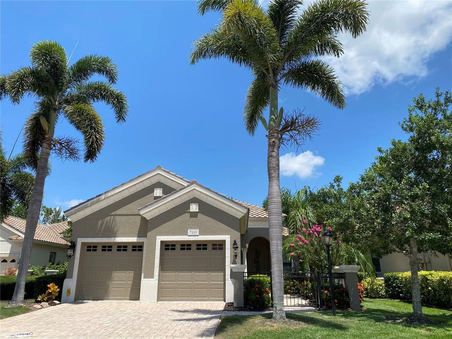 Lakewood Ranch Country Club. Unfurnished single family home available now for a 12 month lease. Pet-friendly. This bright and welcoming 2 bedroom plus Den, 2 bathroom pool home on a cul-de-sac offers 2,186 sq ft of open living space. Great for entertaining with an eat-in kitchen, natural gas, stainless steel appliances including a separate dining room. The den with double pocket doors could also be used as a bedroom. Rooms are generously sized with tile flooring. Enjoy the covered seated outdoor living area with a re-marcited solar heated salt water pool and attached spa. Also, for your enjoyment a clubhouse, community pool, spa perfect for parties and events. Lakewood Ranch is the No.1 selling, multi-generational active lifestyle community. Minutes to grocery stores, shopping, restaurants and healthcare. Close to major airports, beaches and Downtown Sarasota.Total Deposit- First, Last and One month Security. Rent includes pool, lawn maintenance and pest control. $350.00 per pet.