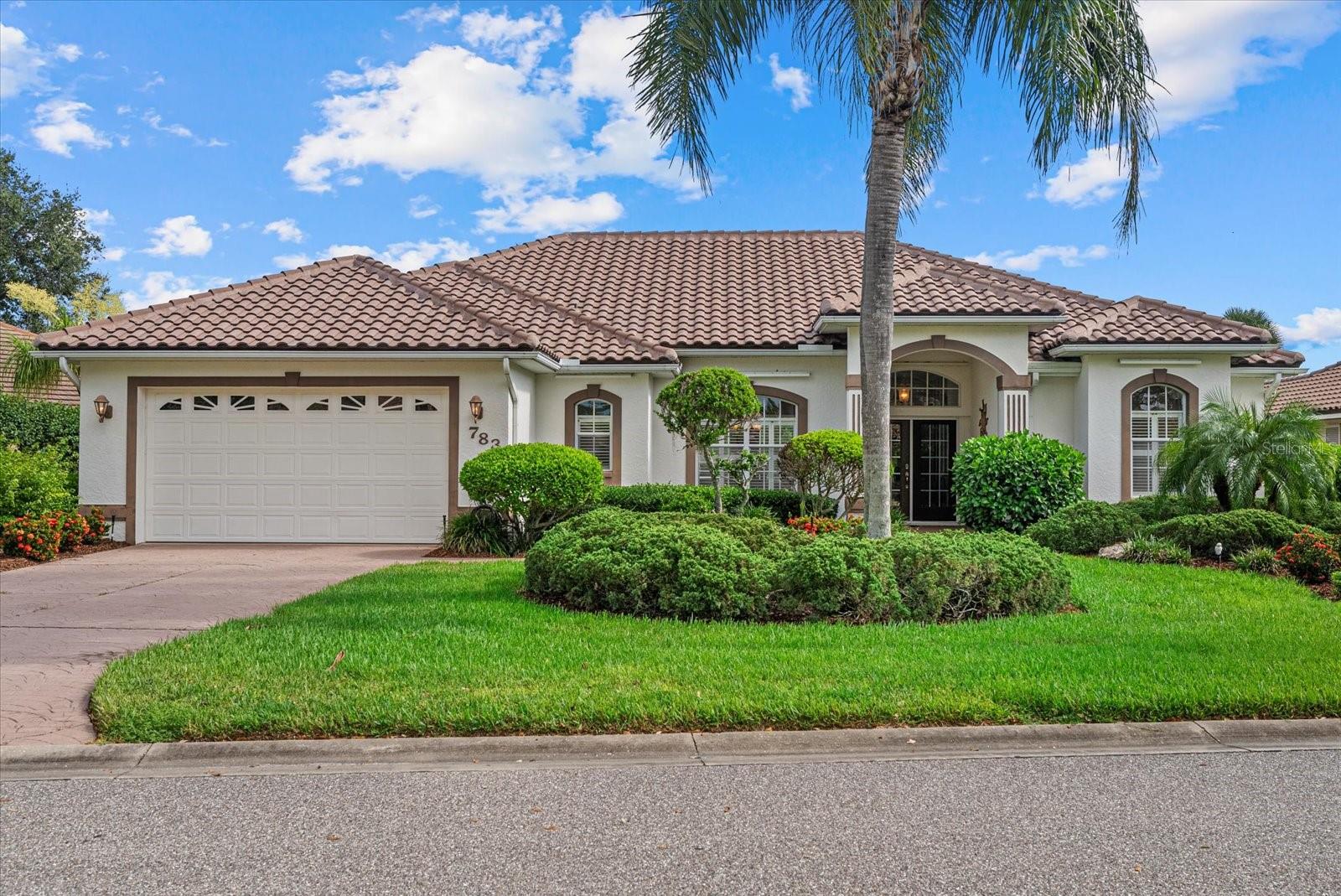 Bright, Spacious & Beautiful Pond Views...Welcome to your Florida retreat! This 3-bedroom, 2.5-bath pool home offers the perfect blend of comfort, functionality, and indoor-outdoor living while tucked away on a quiet street within the private Bridle Oaks community! Step through elegant double French doors into a sun-soaked interior where high ceilings, expansive windows, and large sliding glass doors flood the living and great room with natural light. The split-bedroom floorplan offers ideal privacy, while the oversized white kitchen with abundant cabinetry and views of the pool becomes the heart of the home—perfectly positioned to stay connected to the entertainment. Your screened-in pool and patio invite year-round enjoyment, complete with a convenient half bath located off the lanai. Enjoy the peaceful backdrop of the pond with fountain, lush landscaping, and a yard that’s been lovingly maintained. The oversized 2-car garage provides extra room for storage or hobbies, while other highlights include a brand new roof in 2023, 2018 A/C, and hurricane shutters for added peace of mind. Located in a highly desirable and established neighborhood with pride of ownership throughout, this is more than a house—it’s your new lifestyle waiting to be lived. Bridle Oaks is only minutes from multiple golf courses, 2.5 miles to Sarasota Memorial Hospital, 3 miles to Downtown Venice, 4 miles to Venice Beach, while a short drive to all of the retail and dining options you could need! Whether you’re looking for a full-time residence or a seasonal escape, this home checks all the boxes.