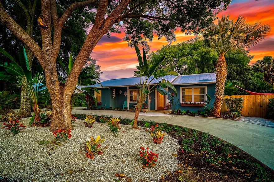 West-of-Trail Home with Enchanting, Lush, Romantic Backyard! RV/Boat Parking and Pet Friendly too!
Welcome to The Nest — a home filled with character and warmth, tucked away on a quiet dead-end street west of US-41 in one of Sarasota’s most desirable areas. This residence offers a tranquil lifestyle surrounded by lush landscaping while keeping you close to the best Sarasota has to offer — beaches, culture, dining, and the arts.
Enjoy a private tropical retreat with orchids in the trees, mature palms, garden paths, and a serene pond with a cascading waterfall that creates a peaceful space for relaxing or entertaining. Inside, you’ll find inviting living areas and a well-appointed kitchen with an electric range, refrigerator, dishwasher, washer, and dryer for everyday convenience.
The location is ideal — just minutes from downtown Sarasota, St. Armands Circle, The Ringling Museum, Asolo Theatre, and Sarasota-Bradenton International Airport. Convenient to Ringling College of Art and Design, FSU College of Medicine – Sarasota Regional Campus, Eckerd College, and East West College of Natural Medicine, with New College of Florida and the University of South Florida Sarasota-Manatee campus only a short drive away.
Property Features:
Annual lease term preferred (Seasonal residents note, a 3 month or 6 month term at a higher monthly rate will be considered) West-of-Trail location on a quiet dead-end street. 
Lush tropical landscaping with pond, waterfall and string lights.
Kitchen includes electric range, refrigerator, and dishwasher.
Washer and dryer included.
Convenient to beaches, downtown Sarasota, Bradenton and major cultural attractions.
Off-street parking, RV or boat parking on long shell driveway.