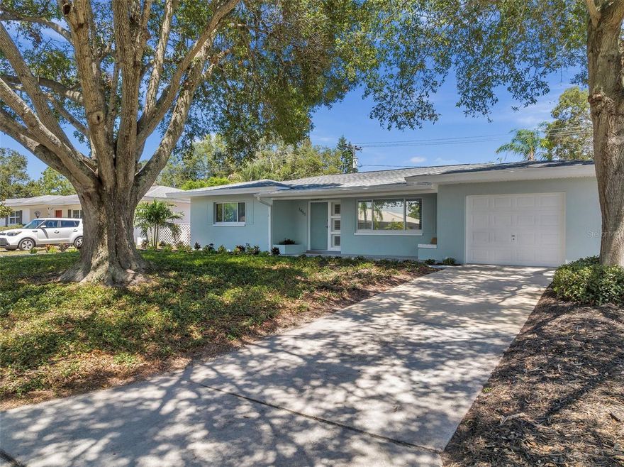 MAJOR PRICE ADDJUSTMENT- Discover the essence of modern living in this practically Brand-New home...located approximately 1 mile from downtown Dunedin. Meticulously remodeled, this 2 - bedroom residence boast an additional Bonus Room / Flex Room/Office, providing versatility and space for your needs, including 2 full baths and an over sized 1 - cat garage. If you're in the market for a 3 bedroom property I would put this on your list. The 2 - living spaces makes this property unique...offering limitless possibilities for your lifestyle.
The interior is light and bright and features new wide plank luxury waterproof vinyl flooring, 5.5 inch base boards, new interior  2 - panel doors w/custom coastal farmhouse trim & black matte hardware, LED recessed lighting, new light fixtures, new ceiling fans, (on remote), wood burning fireplace and an oversized screened lanai.
The heart of this home is the stunning kitchen, featuring 42" white shaker soft-close cabinets with black matte hardware, Icelandic Quartz countertops, and a coastal blue subway tile backsplash . Top tier "ss" appliances from the Frigidaire Gallery Series enhance the culinary experience, with a separate coffee bar for morning indulgence.
Brand new bathrooms with new plumbing (Moen faucets), new vanities, fixtures, toilets' and gorgeous coastal subway tile in both. Bedrooms are large and spacious.
Other new improvements include; new roof (June 2023), PGT impact windows, updated electrical & plumbing, interior walls and ceiling have been retextured, plantation shutters, fresh paint on interior/exterior, fresh sod/landscaping, all new crushed-shell walk-way and fire pit in back yard.
NO FLLOD INSURANCE / NO HOA
You must see this home in person to fully appreciate the quality of improvements. And it feels even more spacious once you step inside.
The neighborhood is golf cart friendly, allowing a short ride to downtown Dunedin's shops and restaurant. Additionally, you're only minutes away from the Dunedin Causeway, Honeymoon/ Caladesi Islands, and the Pinellas Trail.
This home embodies the charm of a modern home ready to  welcome you into a life of comfort and style.