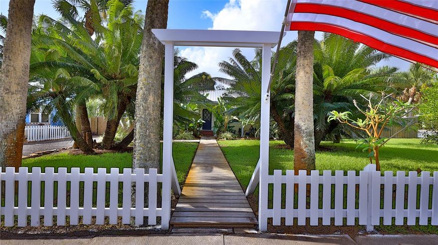 PALM COTTAGE! THE ULTIMATE BEACH COTTAGE. WELCOME TO OLD FLORIDA-STYLE LIVING. ORIGINALLY BUILT IN 1949, RESTORED IN 2008. UPDATED IN 2015. ONLY 200 PACES TO THE BEACH! CITY PARK IS JUST AROUND THE CORNER. WALK TO FLAGLER, SHOPPING, AND ALL THE GREAT RESTAURANTS. 3 BEDROOM 2 BATH PLUS STUDY/BUNK ROOM, OPEN KITCHEN WITH LARGE FAMILY ROOM. 
DOUBLE CORNER LOT (100 X 115) LOCATED ON QUIET SHELL STREET.  18X10 FRONT PORCH, 22X10 SCREENED BACK PORCH, 12X24 GARAGE/CARPORT WITH 12X12 WORKSHOP. ADDITIONAL 1/2 BATH. FULLY ENCLOSED PRIVACY FENCE WITH DOUBLE GATES. UPDATED KITCHEN AND BATHS. TONGUE & GROOVE PINE PLANK PANELING. HURRICANE-RATED ENERGY-EFFICIENT WINDOWS. 50-YEAR STEEL ROOF. ORIGINAL HARDWOOD FLOORING. HARDIE BOARD SIDING ON 3/4 POLY INSULATION. ON-DEMAND HOT-WATER HEATER. UPGRADED HVAC, OUTDOOR SHOWER. SPACE FOR POOL, BOAT, AND RV PARKING. 500 FEET OF PAVER PATIO. FIRE-PIT AND WOODSHED!! ALL ARE SURROUNDED BY A WHITE PICKET FENCE, OAKS, PALMS, LUSH GARDENS, AND LANDSCAPING. OUTSIDE SHOWER & BATH.PRIVATE WELL FOR IRRIGATION. ;Water: City