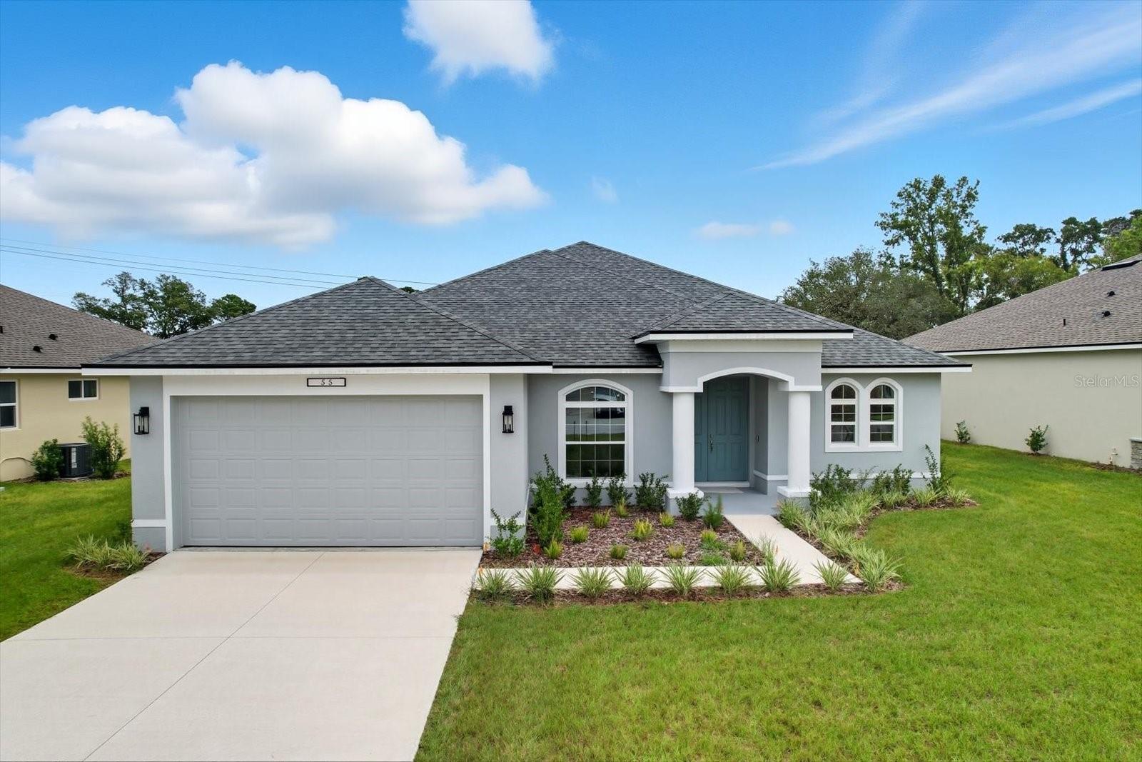 Stunning Brand-New Construction 3 Bedroom 2 Bathroom with bonus flex/office space is now available in the picturesque community of Sugarmill Woods-Southern Woods. Perfectly situated on the 6th hole of the Citrus National Golf course with no rear neighbors, this home has all the modern features you are looking for. Open concept floor plan features a Great Room with the Living Room, Dining Room, and Kitchen all flowing together seamlessly. The kitchen showcases Quartz countertops, Samsung stainless steel appliances, all wood 42” soft-close cabinets with crown molding, and the entertaining island. The Office/Flex space off the front of the home is a key feature of this floorplan. The Owner’s Suite features trey ceilings, His & Hers walk-in closets, and luxurious en-suite bathroom. The Owner's Suite bathroom offers His and Hers sinks with beauty station, private water closet, and fully glass enclosed shower. Both Guest bedroom are well sized with easy access to the Guest Bathroom. The fully screened back lanai is perfect extension of the living space and is ideal place to unwind or entertaining family and friends with amazing view of the golf course greenery. Peace of mind knowing all backed by Builder home warranty through 2-10 Home Buyers Warranty. Don't forget about our Builder Incentives programs including preferred lender with up to 1% of the purchase price contributed towards closing cost! Close proximity to the Suncoast Parkway gives you easy access to the Tampa area. Don’t wait schedule your private tour today and start living your new stress-free lifestyle today in the beautiful Nature Coast community of Southern Woods!