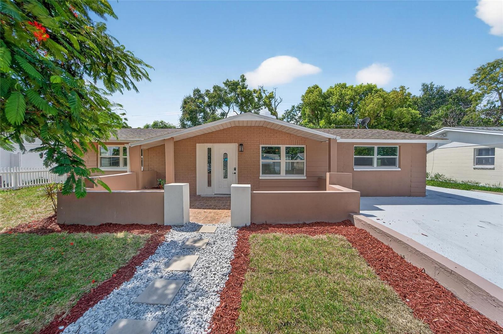 Step into this tastefully updated 3-bedroom, 2-bath home at 7328 Coventry Drive, where every detail has been refreshed and upgraded to offer modern comfort and long-term value. Freshly painted throughout, this residence features a practical split floorplan and brand-new vinyl flooring that effortlessly blends style with easy maintenance. Enjoy high efficiency and enhanced comfort thanks to newly pumped-in insulation, a 2019 AC system, a 2022 roof, brand-new electrical panel, updated AC ducts and ventilation, and new gutters. The heart of the home shines with stainless steel appliances and sleek quartz kitchen countertops. The value continues outdoors—sliders lead you to a newly screened-in back porch overlooking a fully fenced, vinyl-sided yard, while a water softener and paid-off solar panels add lasting convenience and eco-friendly savings.
Located in the charming community of Port Richey, this home places you within reach of a rich tapestry of outdoor recreation and local favorites. Explore winding nature trails, catch sunset views along the Pithlachascotee River, or enjoy kayaking and family time at Werner-Boyce Salt Springs State Park just minutes away. Nearby attractions include charming downtown New Port Richey—with history, arts, the historic Richey Suncoast Theatre, unique shops, and lively restaurants—just a short drive from home. You’ll also enjoy close proximity to Gulf View Square Mall, golf courses, local parks, and the sandy shores of Green Key Beach and Robert K. Rees Memorial Park. Morton Plant North Bay Hospital is nearby, and Tampa International Airport is less than 30 minutes away with quick access to major highways.
Eligible buyers may also qualify for the Florida Hometown Heroes Housing Program, which offers up to $35,000 toward down payment and closing costs—making this updated, move-in ready home an even greater opportunity. With ample parking and space for your RV or boat, you can bring all your toys along. Don’t wait—this one is priced to move and won’t last long!