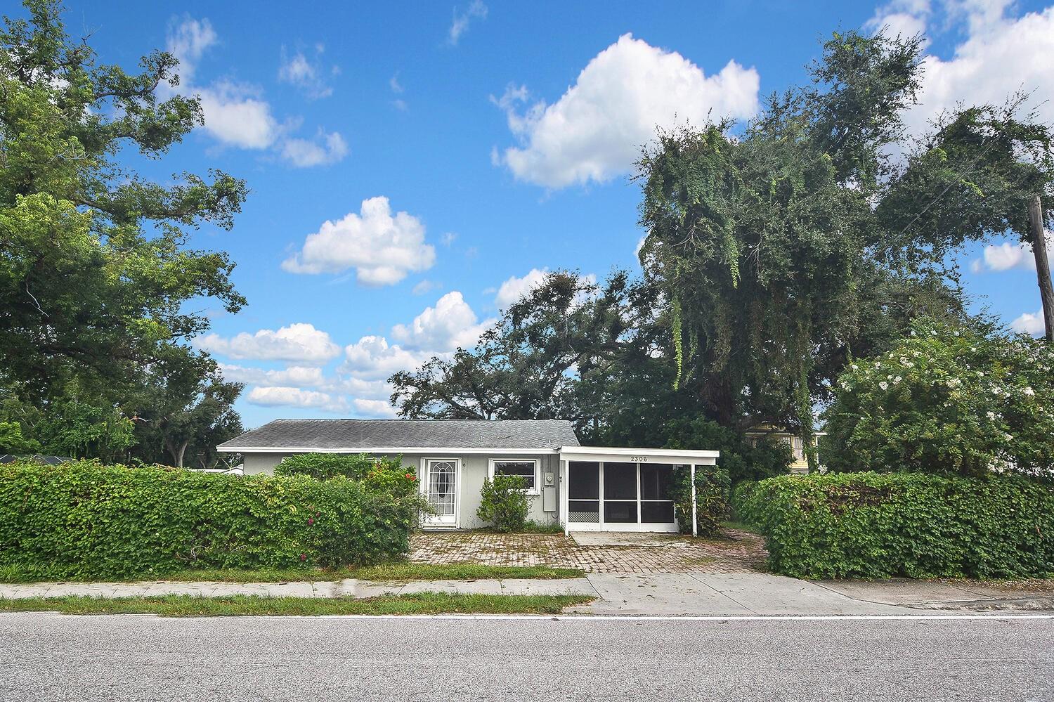 Great starter home or investment property here on a large lot (.28 acre). The possibilities to create your own Florida oasis is here with drive through access to the back yard. NO HOA, NO CDD, NO deed restrictions. Bring your boat, your toys, your work truck and trailer. ADU anyone? With ease of access to I-75 you are within 12 miles to UTC Mall, 10 miles to Bradenton Beach and 10 miles to SRQ Airport. Updates include Roof (2020), HVAC (2023), Water Heater (2017), ceiling fans in all rooms, window treatments on windows, SS dishwasher/stove/microwave. Sliding attached shutters. Brick Pavers in front and back.