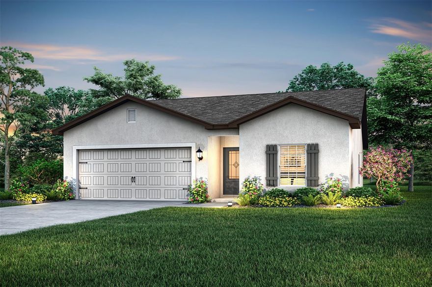Welcome to the Tula floor plan in the new Citrus Place community in Lake Wales! This inviting 3-bedroom, 2-bath home offers an open-concept layout designed for comfortable living and entertaining. The chef-ready kitchen features granite countertops, 36” upper cabinets with crown molding and a full suite of energy-efficient Whirlpool® appliances. The private master retreat includes a spacious closet and an en-suite bath with a step-in shower.
This home is ideally situated on a corner lot in a quiet cul-de-sac, offering added privacy and space. Additional highlights include luxury vinyl plank flooring, a dedicated laundry room, an attached two-car garage with a Wi-Fi-enabled opener and professionally designed front yard landscaping.
Located just off Highway 17, Citrus Place will feature affordable, move-in-ready homes with large homesites, walking paths and a playground, all within the growing and charming community of Lake Wales close to shopping, dining and outdoor recreation.