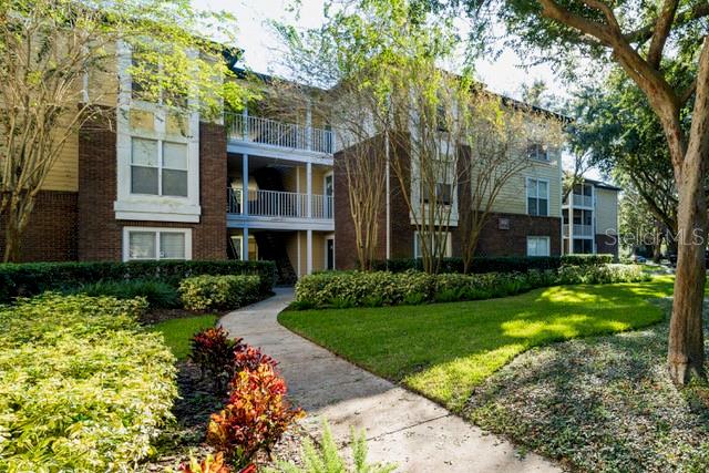 2 bedroom, 1 bath, first floor condo with a covered / screened lanai and pond views within The Landings... gated, quiet and well-maintained ready for move in by October 1st! Open floor plan with living and dining areas surrounding the kitchen - updated cabinets, granite counters, stainless appliances. The washer / dryer utility room is just beyond. Primary bedroom has a large walk-in closet. Guest bedroom is a good size as well. This unit enjoys relaxing pond views from every room. The Landings of Tampa offers plenty of amenities including a clubhouse, fitness center, pool, BBQ area, tennis courts, volleyball, playground and pet station. Ideal location just north of the airport provides easy access to the Veteran’s Expressway and Dale Mabry, as well as plenty of shopping and restaurants throughout Carrollwood. Water, sewer and trash are included. One small pet allowed with owner approval and pet deposit. Call to schedule a visit!