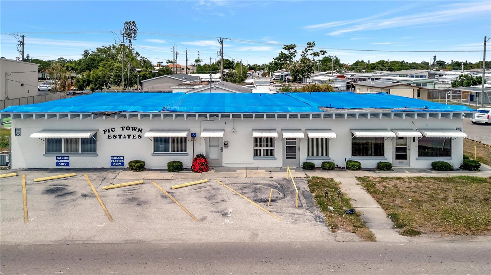 Welcome to 1201 50th Avenue Plaza W and 1119 50th Ave Drive W, Bradenton, FL 34207 - An Investor Opportunity for Prime Commercial Property with High Upside Potential!
Offered for probably the first time ever to the public, this rare investment opportunity features two buildings on a 0.5-acre parcel in a highly visible and accessible location. With flexible commercial zoning and multiple income streams, this property is well-suited for investors seeking value-add potential.
Main Building – 3,280 SF (Concrete Block Construction):
Freestanding commercial building divided into two units.
Unit 1 (Approx. 2,280 SF): Previously operated as a meeting/bingo/hall/social club. Includes a full kitchen, men’s and women’s restrooms, and durable terrazzo flooring.
Unit 2 (Approx. 1,000 SF): Built out as a hair salon with a bathroom and laundry area. Excellent layout for continued use or redevelopment for office, retail, or service business tenants.
Annex Building – 984 SF:
Detached concrete block structure with overhead door. Ideal for garage, storage, or workshop use.
Situated just off 14th Street W (US-41/S Tamiami Trail), this commercial property provides seamless access to major thoroughfares, including Cortez Road W and 53rd Avenue W (State Road 70), facilitating easy commutes to downtown Bradenton, Sarasota, and the Gulf beaches. Also close proximity to a variety of shopping centers such as Cortez Plaza East and Orange Blossom Plaza.