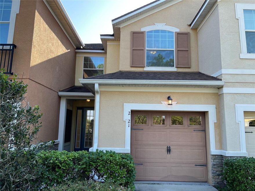 2121 Victoria Glen Dr., WATERVIEW townhome off Lake Mary Blvd. This 3 bedrooms, 2.5 bath, 1 car garage sits across from a beautiful pond and the community pool with extra parking. ENTERTAINER’S DREAM with an open kitchen, dining, and family room downstairs with beautiful neutral tile floors. The kitchen features 42-inch cabinets with an oversized island, GRANITE COUNTERS AND STAINLESS STEEL APPLIANCES, and lots of natural light. The under-stair storage doubles as a large walk-in pantry. The Deluxe master suite features a walk-in closet, garden tub plus separate shower stall, and dual sinks. The two guest rooms have a great water view. All bedrooms are upstairs plus a utility closet with a washer and dryer included! Great location located halfway between 17-92 and I-4 just off of Lake Mary Blvd. Community pool. Tenants will be required to obtain Renters insurance that includes $300,000 of liability coverage.