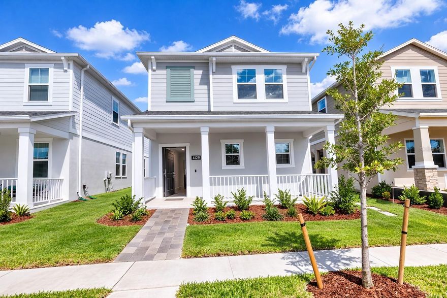 Beautiful and modern home offering 3 bedrooms and 2.5 bathrooms with a functional and spacious layout designed for comfortable living. The first floor features a versatile flex space ideal for a home office, playroom, or additional living area. The contemporary kitchen showcases modern finishes and flows seamlessly into the dining nook and family room, creating an open layout ideal for everyday living and gatherings. Sliding doors lead to the lanai, providing additional outdoor space to enjoy. Upstairs, all three bedrooms include walk-in closets, including the primary suite with a private bathroom and ample storage space. Rent includes the cost of the solar panels, helping reduce monthly electricity expenses while offering added energy efficiency. Don’t miss this opportunity to live in a well-designed home in Apopka.