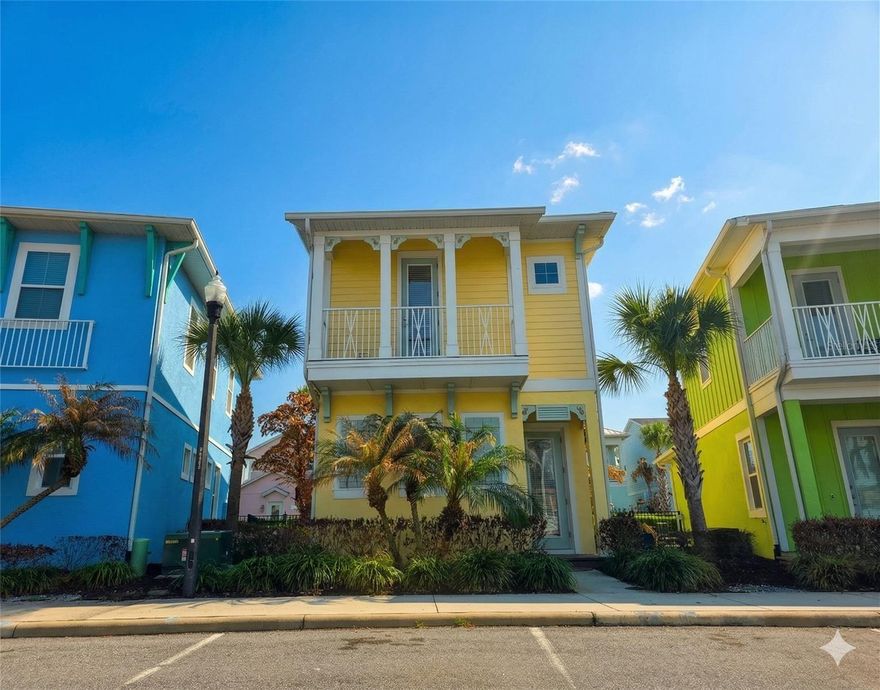 Stunning 3-bedroom, 3-full bathroom COTTAGE located in the heart of the highly desirable Margaritaville Resort! This immaculately kept, highly sought-after floorplan is currently operating as an active short-term vacation rental and is located just moments away from the major theme parks. Sold FULLY FURNISHED with Margaritaville's signature furniture package and turnkey decor, this spacious cottage features three beautifully appointed bedrooms and three full bathrooms, including a private balcony off the upstairs bedroom. Enjoy premium finishes throughout, such as high-end wood-look tile, upgraded quartz countertops, wooden stairs, an oversized private owner's closet, and high ceilings.
Step out onto your private backyard patio to relax and soak up the Florida sun, or head upstairs to the balcony to take in the beautiful sunsets and catch a glimpse of the Disney fireworks. Offering incredible flexibility, this property can be used as a full-time residence, second home, or a continued income-producing short-term/long-term rental.
This world-class, resort-style community features large swimming pools, multiple restaurants and bars, a fitness center, a full-service spa, and lush walking trails, all just a short walk to the vibrant dining, shopping, and entertainment at Sunset Walk! Enjoy truly low-maintenance resort living: the HOA includes fully maintained grounds, home exterior maintenance, lawn care, and 24/7 manned and roaming gated security.