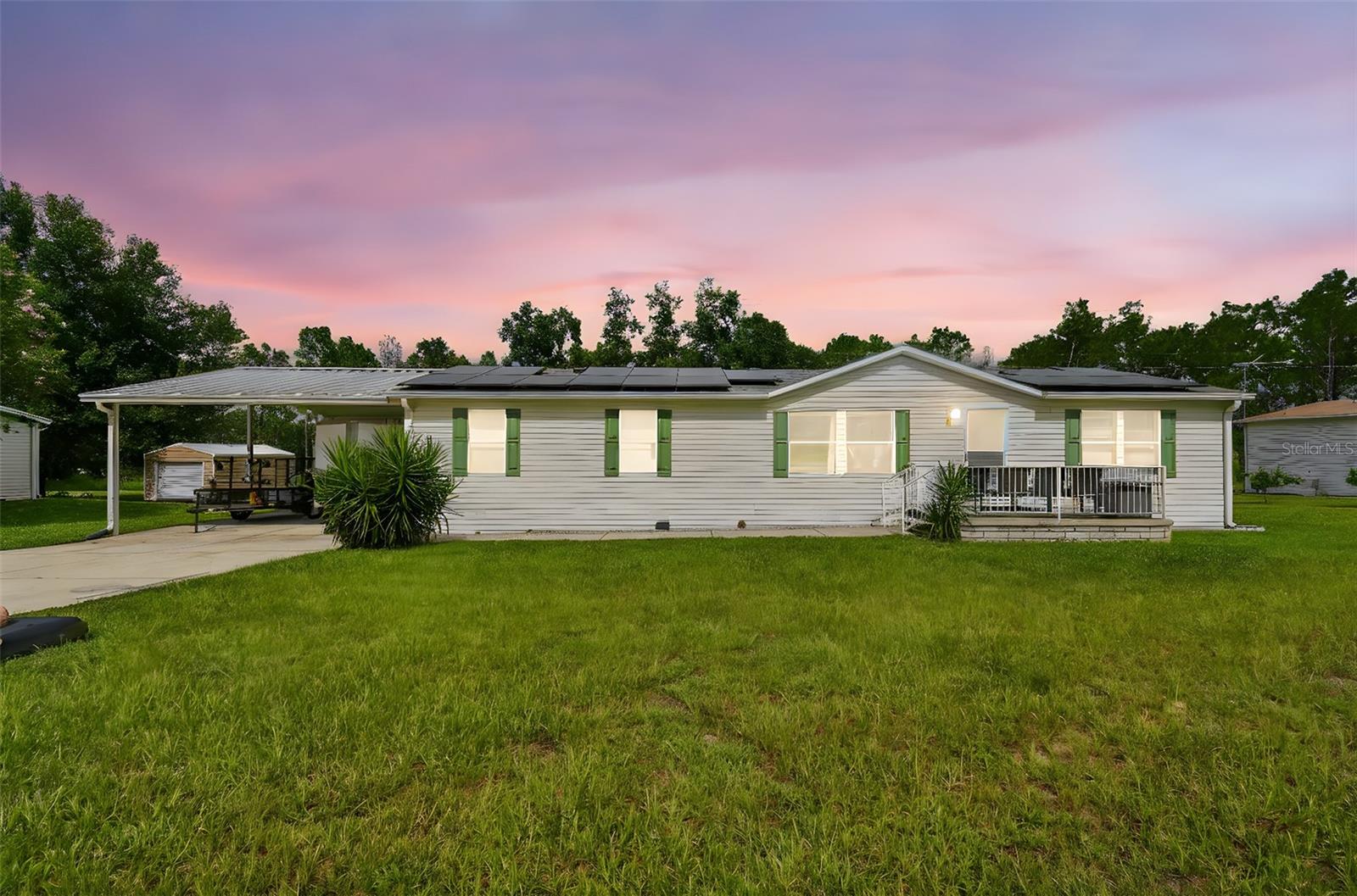 The Pines in Dade City! Convenient to EVERYTHING! Nestled on a mature street in the quaint community of The Pines hides 13532 Kent Bradley Street. Turnkey easy living at its finest in this single story charmer. Inside this gorgeous home, features include: luxury vinyl plank, new central heating and air (2024), a brand new 30 year architectural shingle roof (2025) and a spacious open floor plan. Bring the outside in under your massive screened in patio overlooking the mature landscaped backyard. Ready for a new owner's personal touch. This great home sits on almost a half acre overlooking pasture land (no rear neighbors). Lastly, the current home owner has almost a non existent power bill monthly due to solar panels recently added to the home. Even better, this beautiful community has a very low HOA and no CDD! Located in the eastern central region of Pasco County, this property is right in the middle of all the new growth, it's the perfect proximity to I-75 and metro areas Tampa, Orlando and Ocala. Come see this one today.