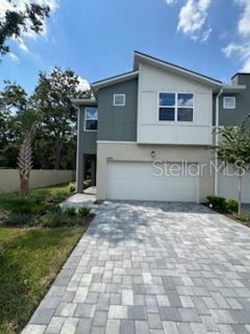 4 Bedroom, 3 Full Bath, 2 car garage Venice Floorplan End-Unit with a tranquil pond view in an executive gated community will be ready for June 1st Move-In.  Featuring 4 spacious bedrooms (**1 bedroom is located on ground floor) with bonus game room and loft along with 3 full bathrooms (**1 full bathroom located on ground floor). Perfect for a family or those needing extra space. Located in a prime area, this home is conveniently located close to the local elementary, middle and highschool all within 1 mile, along with ample shopping, restaurants, healthcare facilities and much much more. Key Features: Enjoy a modern kitchen equipped with quartz countertops, 42" shaker cabinets with crown molding, stainless steel appliances, designer tile backsplash, and a large walk-in pantry with ample storage. Smart Home Technology: Your new home includes smart home features, all appliances, and a washer/dryer. Luxury Finishes: The first floor boasts luxury vinyl flooring throughout the living areas, with all bedrooms and a large loft area upstairs, perfect for relaxing or entertaining. Outdoor Living: A pond view screened-in lanai with paver flooring offers a private outdoor space, with the added benefit of privacy fences. Garage: The attached garage features epoxy flooring and comes with a garage door opener and above head storage cage shelving. All lighting fixtures, fans, and blinds are included. Community Amenities: Enjoy maintenance-free living with HOA fees, pool access, and lawn maintenance included in your lease payments. The community offers a sparkling pool and an open-air cabana terrace with sidewalks. Upstairs: 3 large bedrooms, Laundry area Spacious 9x13 loft area/flex space Appliances Included: Refrigerator Built-in
dishwasher Electric range Microwave Washer and dryer.  Pet free and smoke free