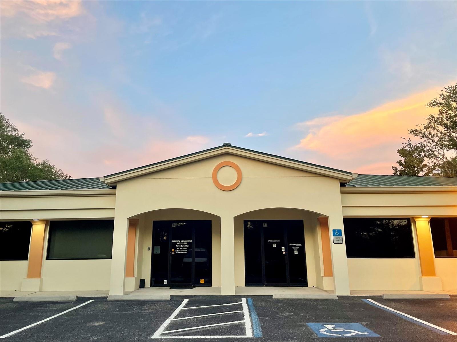 Exceptional office investment opportunity just minutes from Waterside Lakewood Ranch. This well-maintained professional office space includes six fully leased private office suites within a larger executive suite, offering steady income from day one. Tenants enjoy shared access to a welcoming lobby entry, a conference room, oversized break room and kitchen, two restrooms, and a spacious common work area. With all leases in place and conveying at sale, this turnkey property is ideal for investors seeking reliable rental income in a growing Sarasota market.