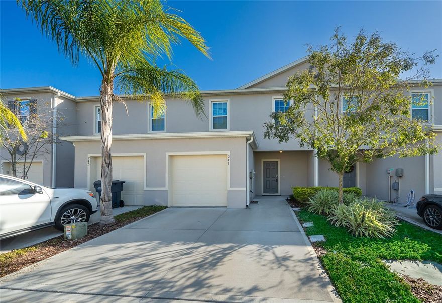 Well-maintained 3-bedroom, 2.5-bath townhome located in the gated community of Lake Bluff. This home features an open-concept layout with a spacious living and dining area, a convenient half bath, and a fully equipped kitchen with all appliances included. Upstairs, you’ll find a generously sized primary suite with a walk-in closet and private en-suite bathroom featuring a double vanity. Two additional bedrooms, a full bathroom, and a laundry room are also located on the second floor for added convenience. Enjoy outdoor living on the covered lanai, perfect for relaxing or entertaining. Residents of Lake Bluff have access to a resort-style community pool and gated entry. Ideally located just minutes from Walt Disney World, shopping, dining, and with easy access to major roadways.