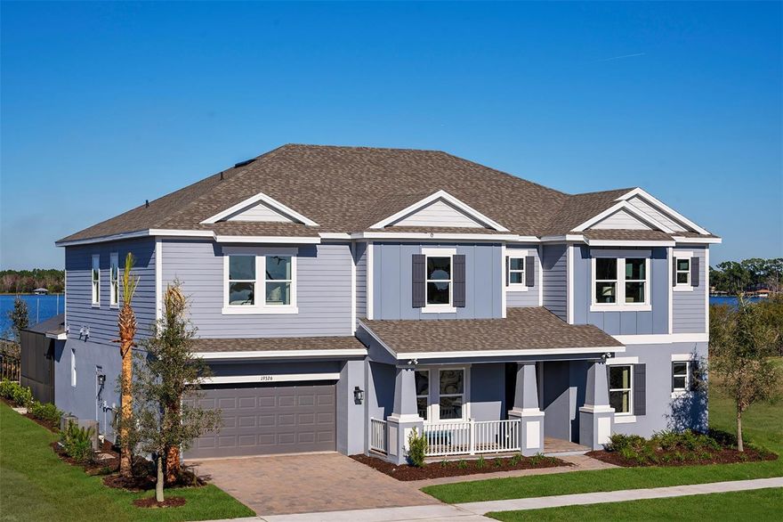 What's Special: Model Home | Pool Included | Boat Access | Game Room and Media Room | Lake View - Model Home Leaseback -Available Now! This model home purchase includes our Model Leaseback Program. Model leaseback terms vary by model home. Please see a Community Sales Manager for additional details. Restrictions may apply. Built by Taylor Morrison, America's Most Trusted Homebuilder. Welcome to the Bimini at 19326 Lochside Lane in Lochside. This gorgeous new home's thoughtful design is a true representation of the comfort, quality, and beauty you will find within. Step inside from the front porch into a welcoming foyer, where a flex space sits on one side and formal dining on the other. At the heart of the home, the gourmet kitchen overlooks the great room and features a cascade countertop center island with apron sink, quartz countertops, under-cabinet lighting, a walk-in pantry, a butler’s pantry, and a casual dining nook, all accented by upgraded tile flooring. A pocket sliding door in the great room opens to an extended covered lanai complete with an outdoor kitchen with vented hood, and a private pool and dock, perfect for entertaining. The main-level primary suite is tucked at the back for privacy and includes a spa-inspired en-suite bath and two walk-in closets. Another full bath and spacious laundry room complete this floor. Upstairs, an expansive game room with an attached media room anchors three secondary bedrooms with a shared bath, plus a private secondary suite with its own spa-like en-suite bath and two walk-in closets. Lochside embraces the lakeside lifestyle with planned amenities designed for relaxation and recreation. Residents will enjoy a community boat ramp, viewing dock, pool, cabana, Nature Play Space, and a National Wildlife Federation Monarch Butterfly Garden. Whether you’re spending weekends on the water or unwinding in serene outdoor spaces, Lochside offers the perfect blend of natural beauty and modern convenience. Additional Highlights Include: Pool, gourmet kitchen, deluxe primary bath with garden tub, extended lanai, outdoor kitchen with vented hood, downstairs full bathroom, upstairs secondary bedroom suite, washer and dryer, refrigerator, upgraded carpet, wood railing, wood staircase, and upgraded cabinets. MLS#O6369406

*Model Home Prices exclude furniture, decorative accessories, and closing costs and already include any lot premium, Seller installed options and upgrades; Buyer-selected options are no longer available. Photos are for illustration only and do not necessarily represent actual available model home. No representation of any kind is made or implied regarding the Model Home’s future value or benefits, or availability of financing for a leaseback transaction. See Model Home Purchase Agreement, Model Home Addendum, Model Home Leaseback Agreement and, if applicable Non-Realty Bill of Sale Addendum (for furniture and any other non-realty personal property sold separately in select model homes) for details. Model homes subject to prior sale.