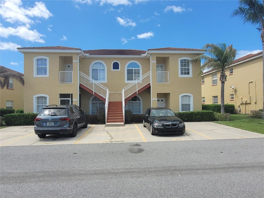 One or more photo(s) has been virtually staged. WELCOME HOME to this beautifully maintained 2-bedroom, 2-bath SECOND-FLOOR condo in the sought-after gated Lake Marion Golf Resort! This spacious unit offers an open and inviting layout with a generous kitchen featuring STAINLESS STEEL APPLIANCES, a bright living and dining room combination, and an interior laundry area for added convenience. The split-bedroom floor plan provides privacy, while the spacious primary suite features an en-suite bath with dual sinks, garden tub, and separate shower. Enjoy Florida living from your private SCREENED LANAI with NO REAR NEIGHBORS, offering a peaceful and private setting to relax and unwind. The community pool, playground, and resort amenities are just a short WALK from the unit, adding everyday convenience and lifestyle appeal. This condo also includes an ASSIGNED PARKING SPACE. Lake Marion Golf Resort offers two heated pools, spa, clubhouse, fitness area, playground, tennis, basketball, and shuffleboard courts. Conveniently located near shopping, dining, hospital, schools, and major roadways. Ideal as a primary residence, vacation home, or investment opportunity. Schedule your private showing today!